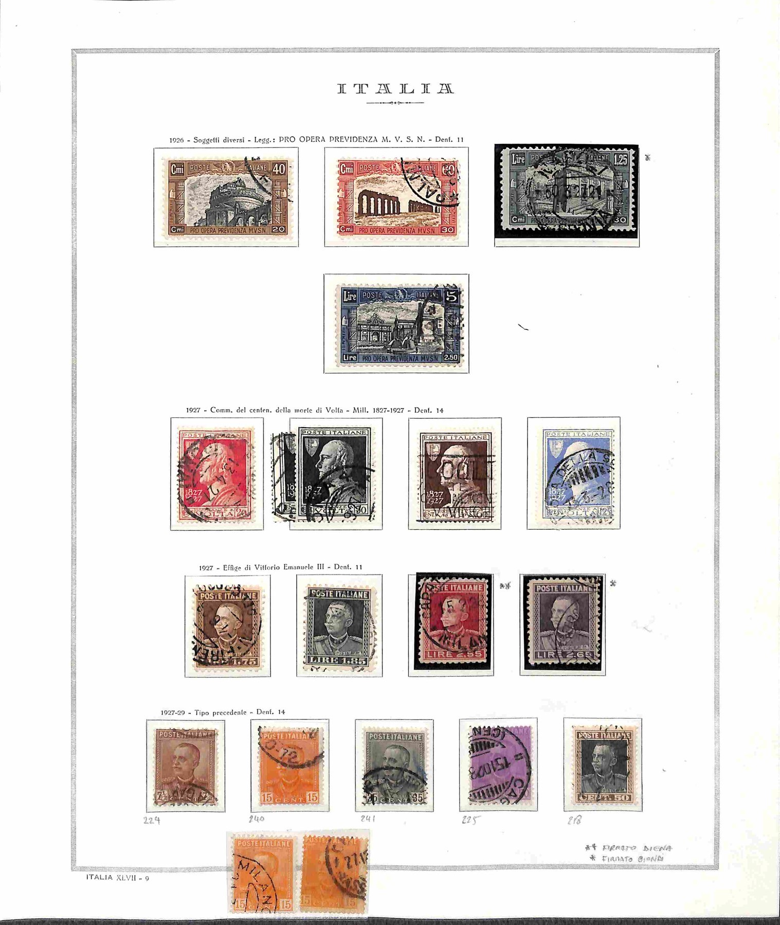 Italia / Regno / Vittorio Emanuele III / Posta Ordinaria