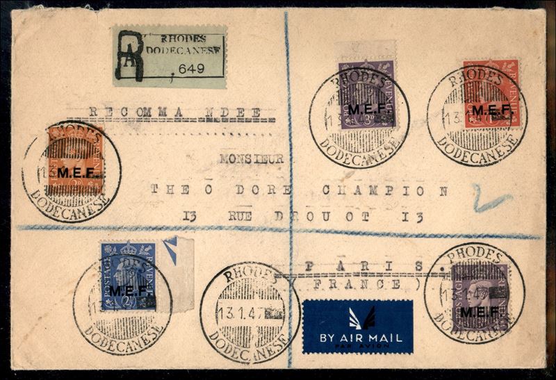 Italia / Occupazioni Straniere delle Colonie / Occupazione Britannica / M.e.f. / Posta Ordinaria