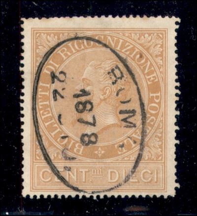 Italia / Regno / Vittorio Emanuele II / Ricognizione Postale