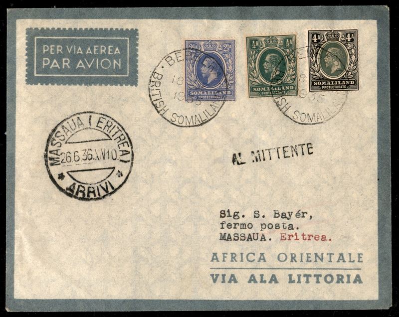 ITALIA / Colonie / Aerogrammi