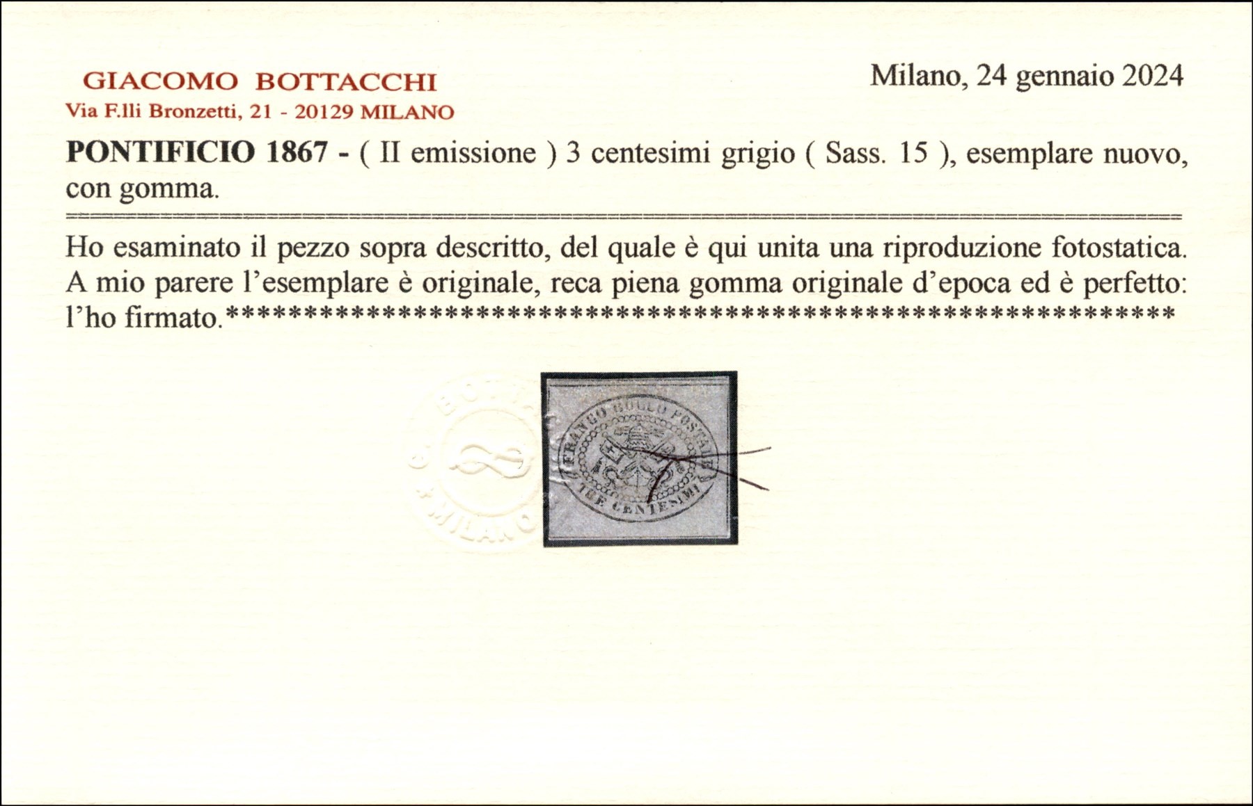ITALIA / Antichi Stati Italiani / Stato pontificio / Posta ordinaria