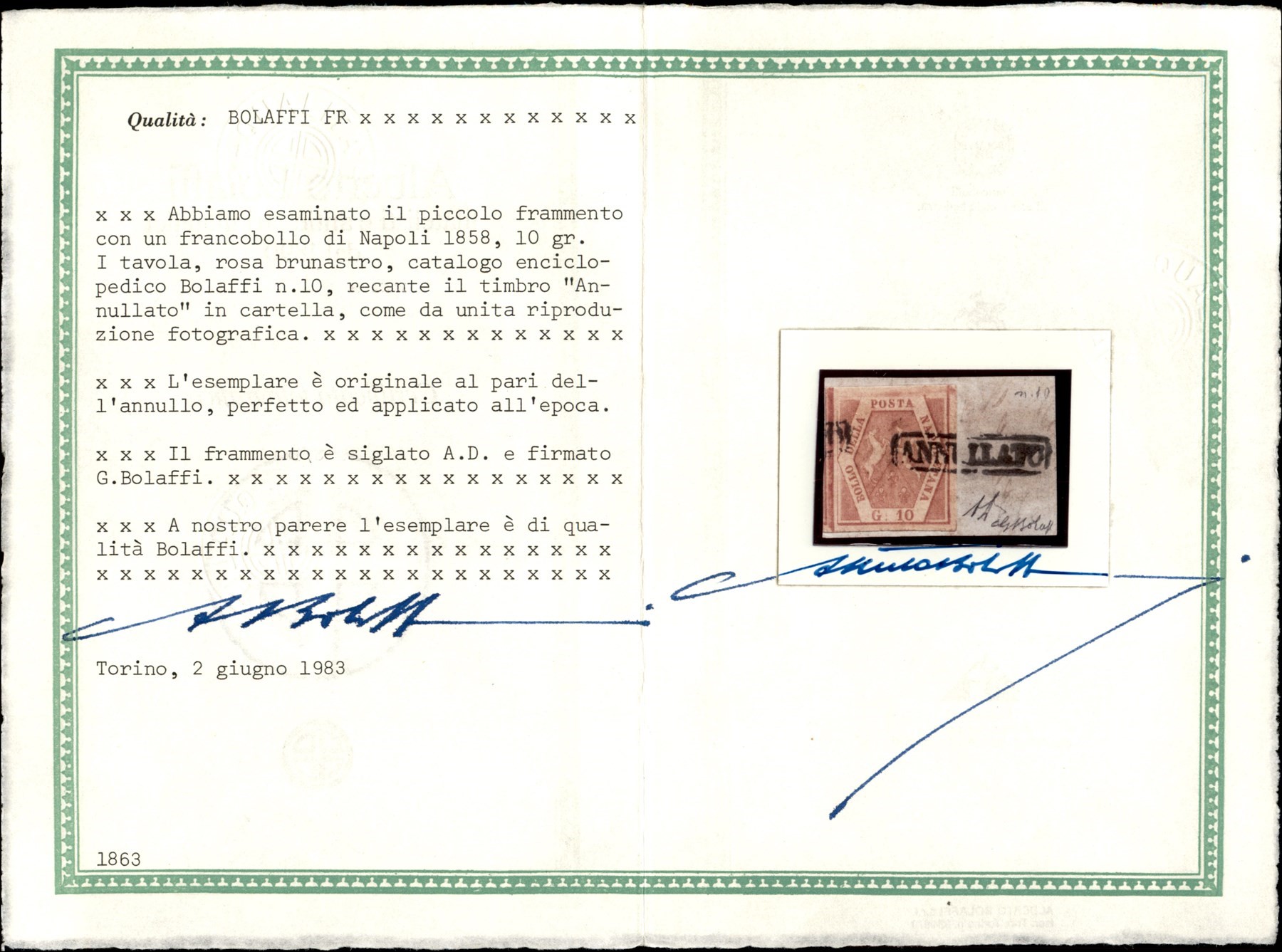 ITALIA / Antichi Stati Italiani / Napoli / Posta ordinaria