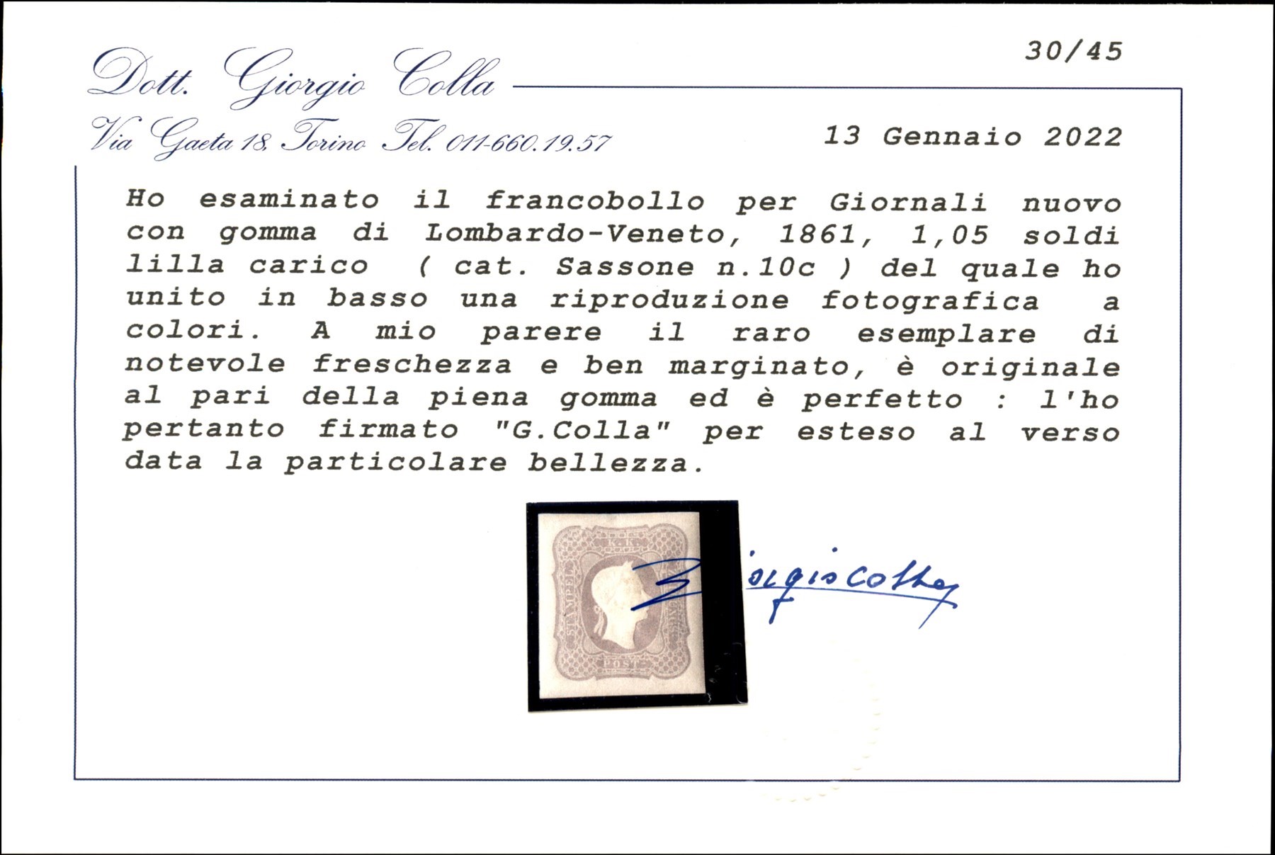 ITALIA / Antichi Stati Italiani / Lombardo Veneto / Francobolli per Giornali