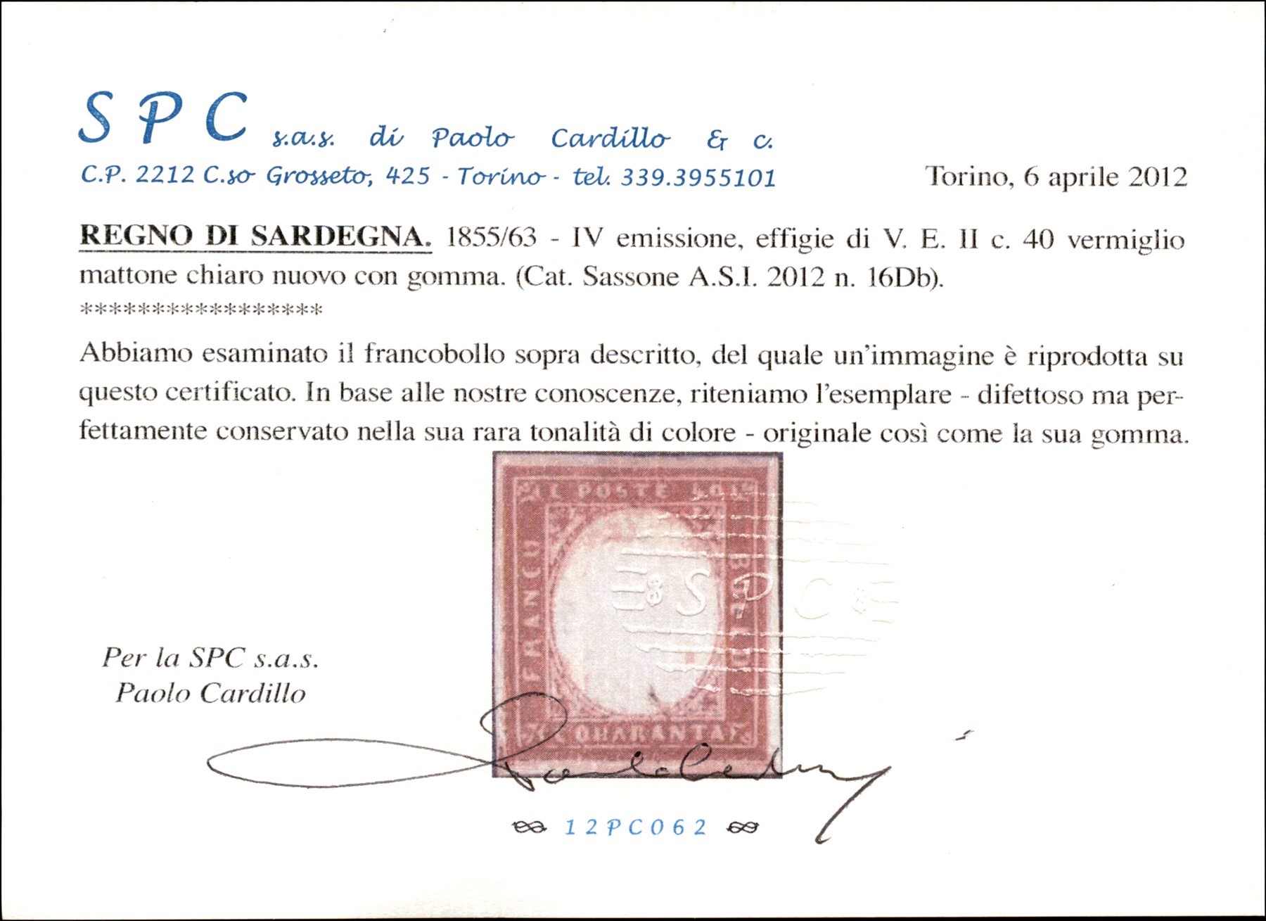 ITALIA / Antichi Stati Italiani / Sardegna / Posta ordinaria