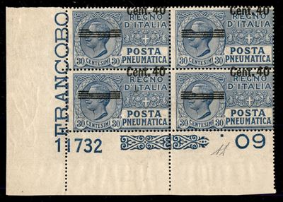 Italia / Regno / Vittorio Emanuele III / Posta Pneumatica