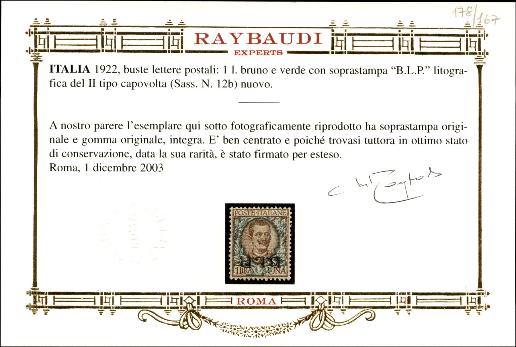 Italia / Regno / Vittorio Emanuele III / b.L.p