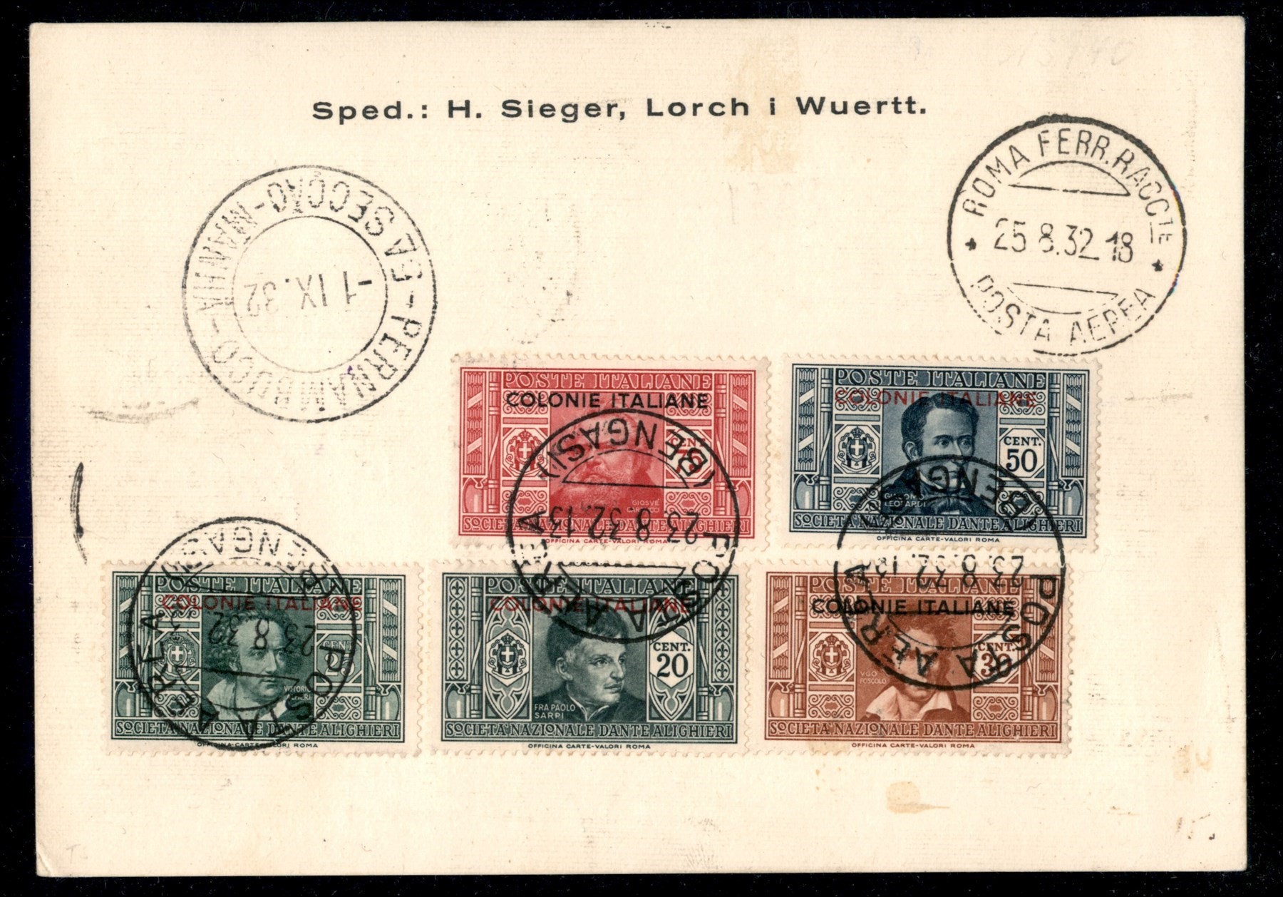 Italia / Colonie / Emissioni Generali / Aerogrammi