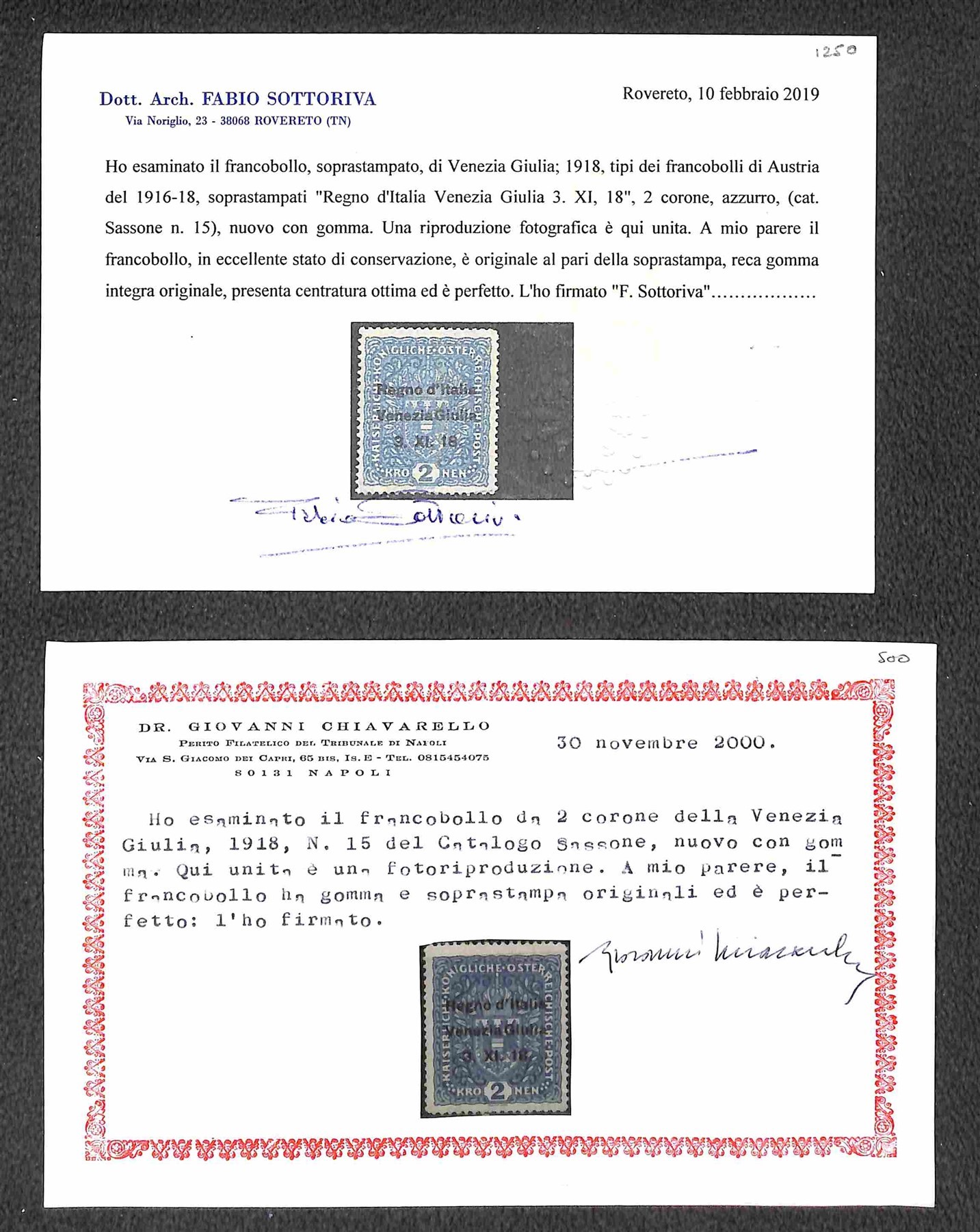 Italia / Occupazioni i Guerra Mondiale / Trentino-alto Adige / Posta Ordinaria