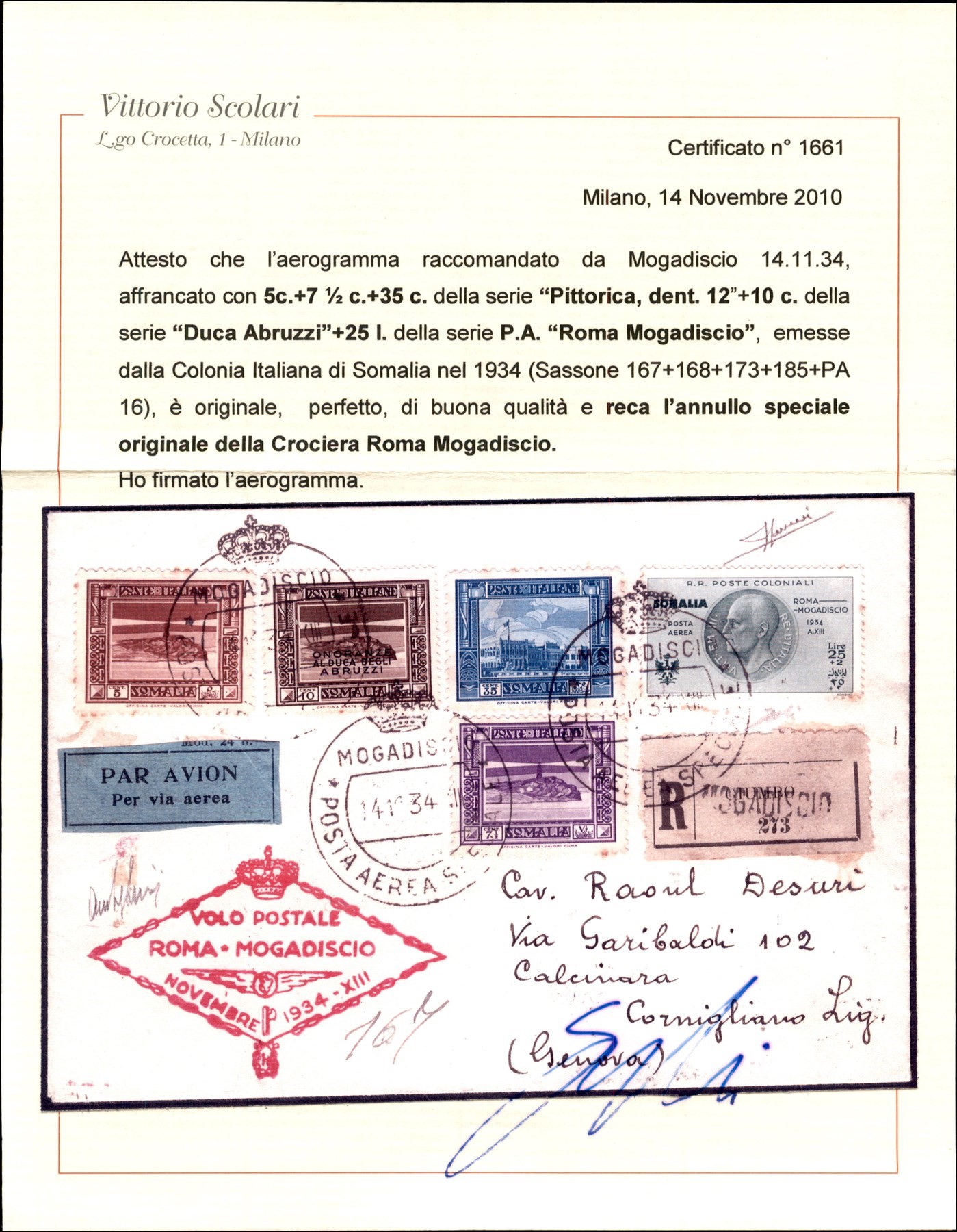 Italia / Colonie / Somalia / Aerogrammi