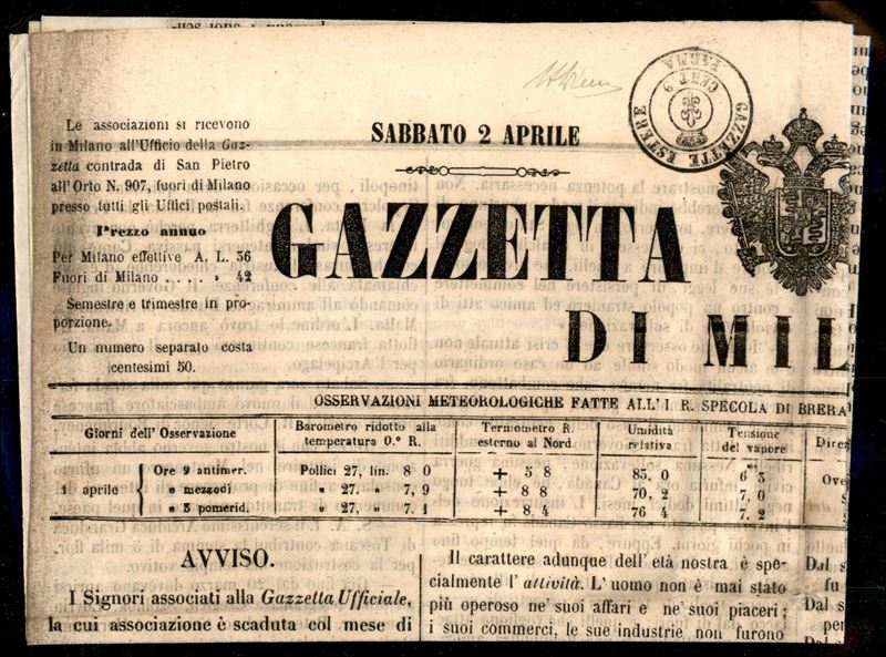 ITALIA / Antichi Stati Italiani / Parma / Posta ordinaria