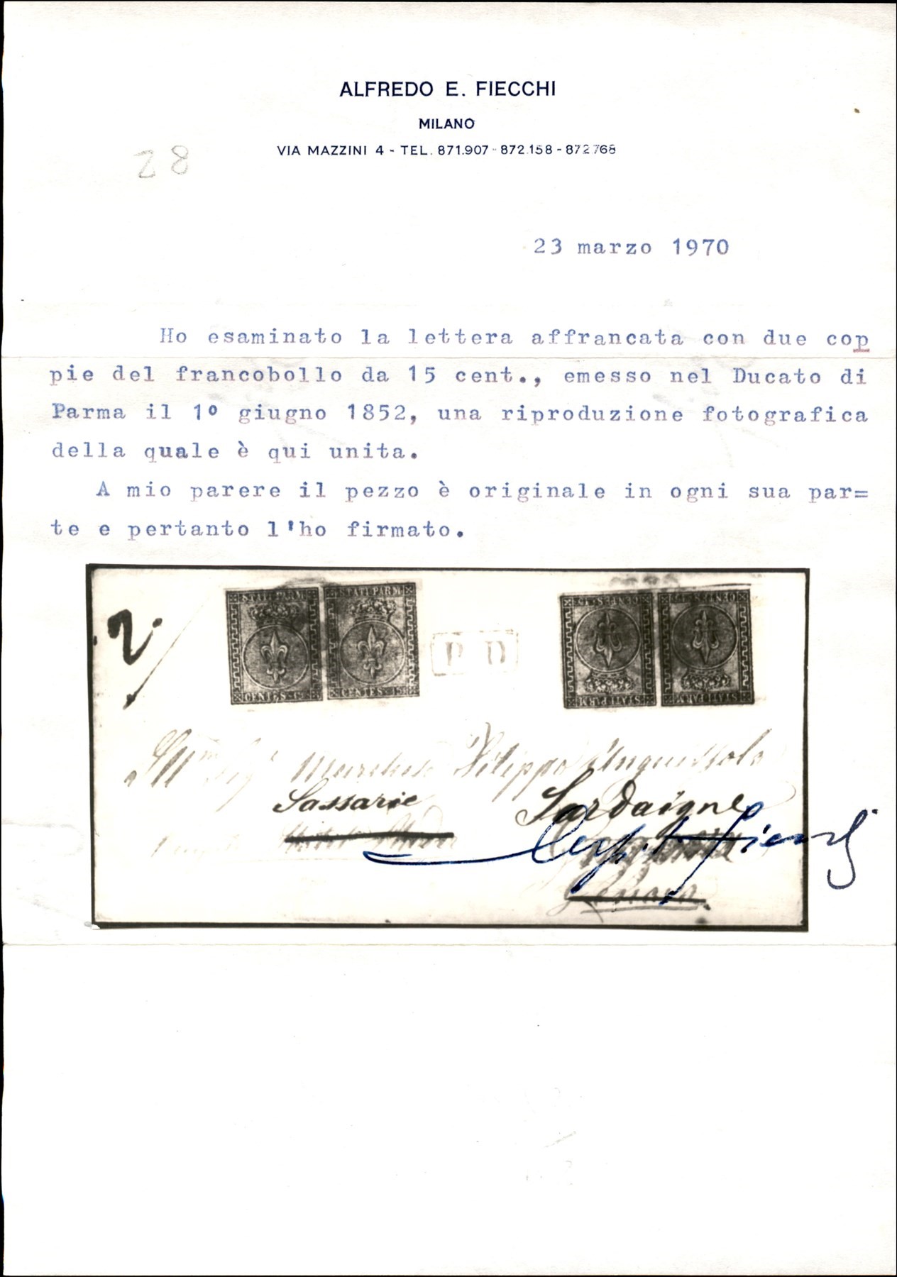 ITALIA / Antichi Stati Italiani / Parma / Posta ordinaria