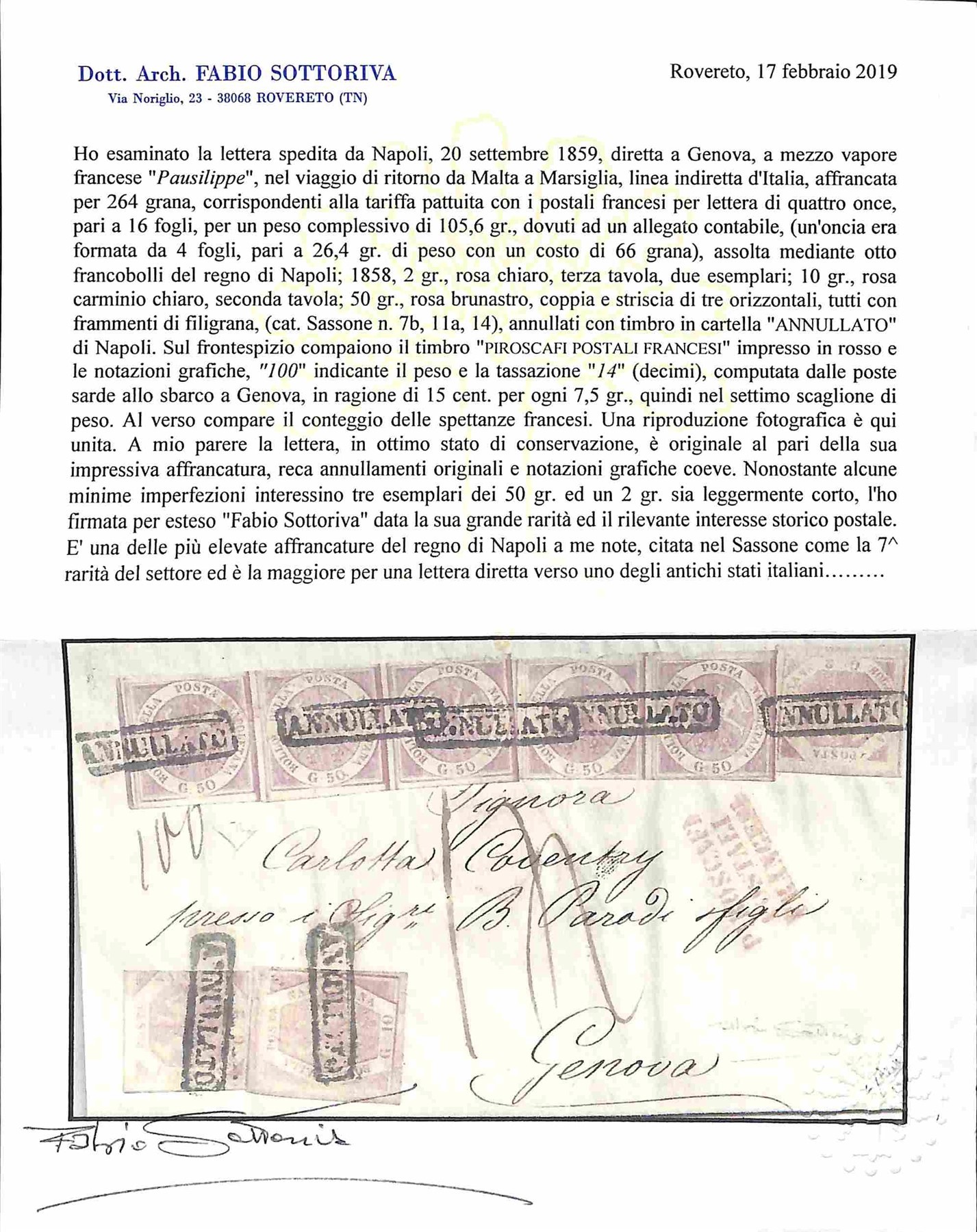 ITALIA / Antichi Stati Italiani / Napoli / Posta ordinaria