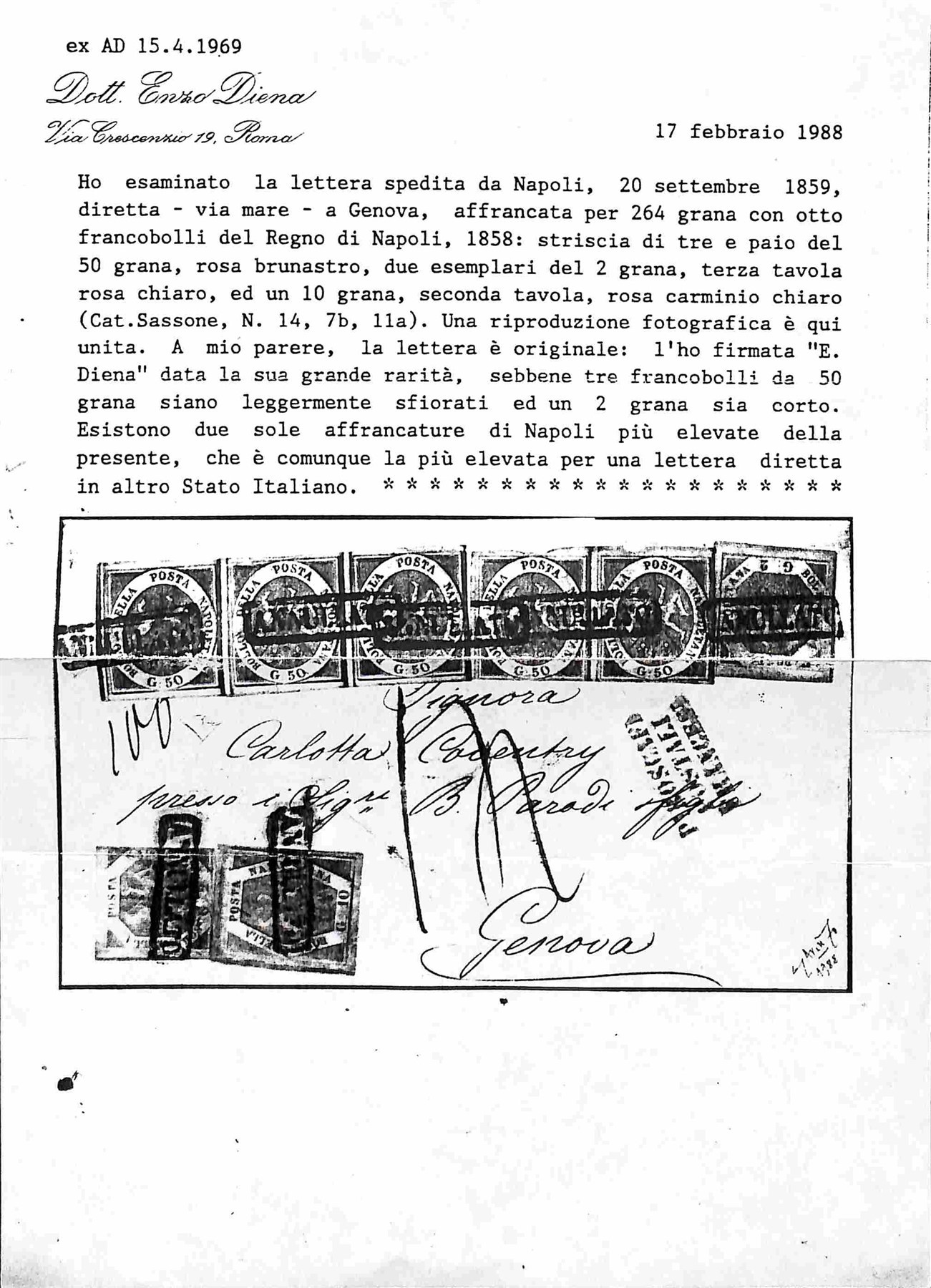 ITALIA / Antichi Stati Italiani / Napoli / Posta ordinaria