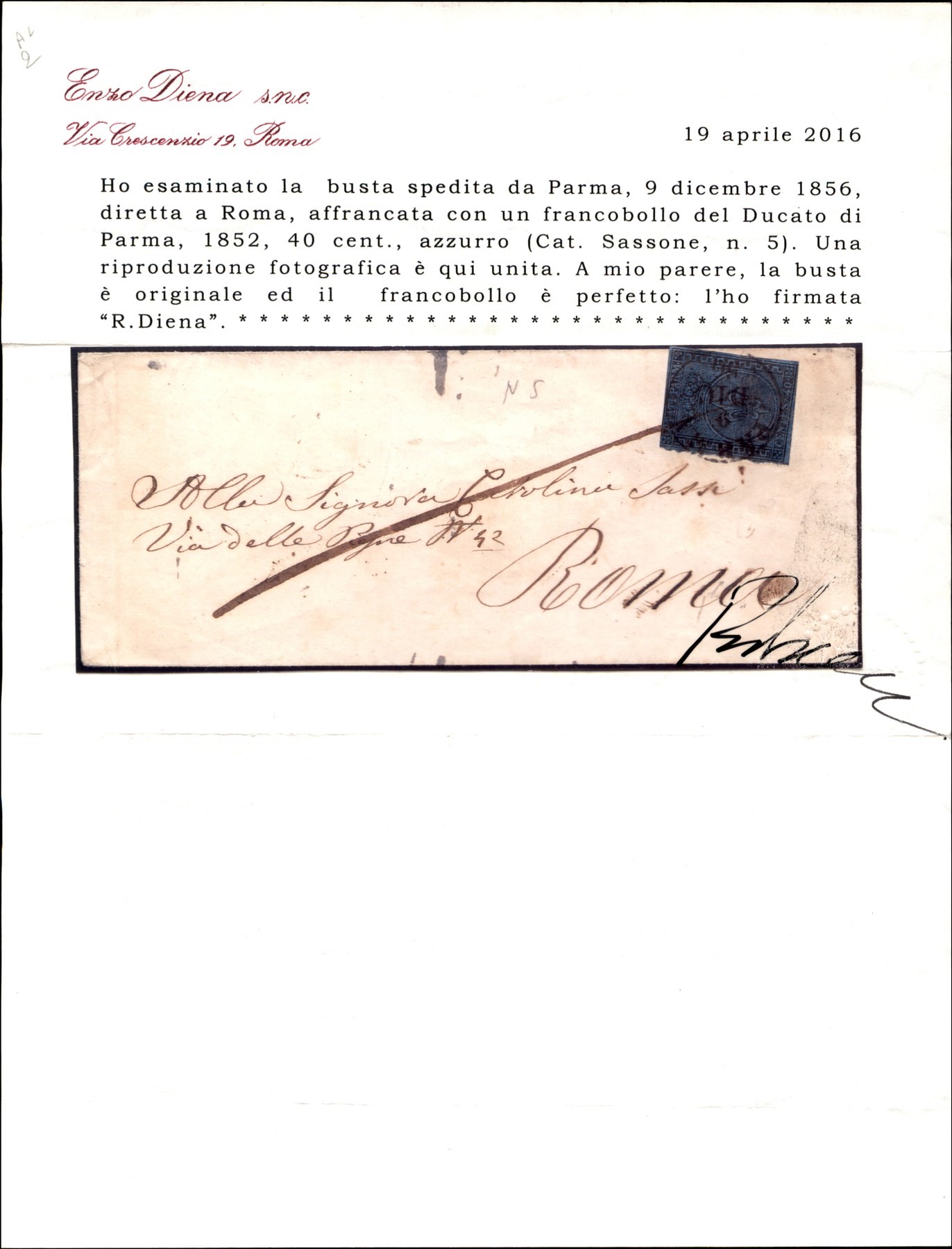 ITALIA / Antichi Stati Italiani / Parma / Posta ordinaria