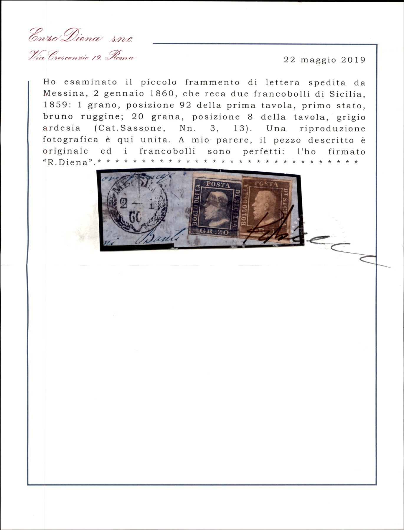 ITALIA / Antichi Stati Italiani / Sicilia / Posta ordinaria