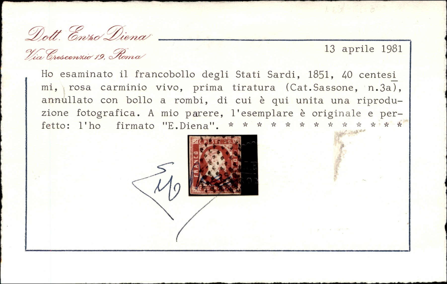 ITALIA / Antichi Stati Italiani / Sardegna / Posta ordinaria