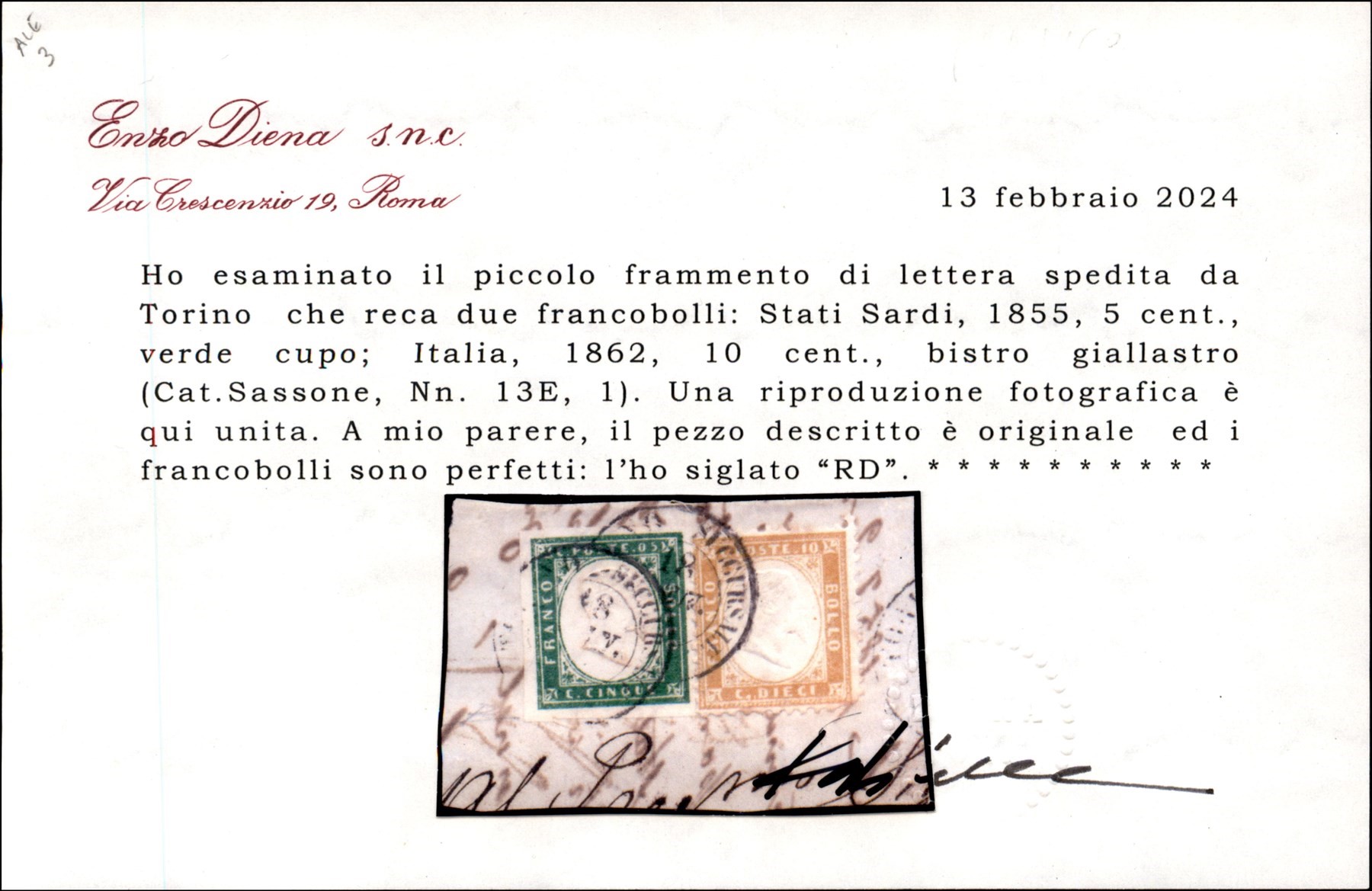 ITALIA / Regno / Vittorio Emanuele II / Posta ordinaria