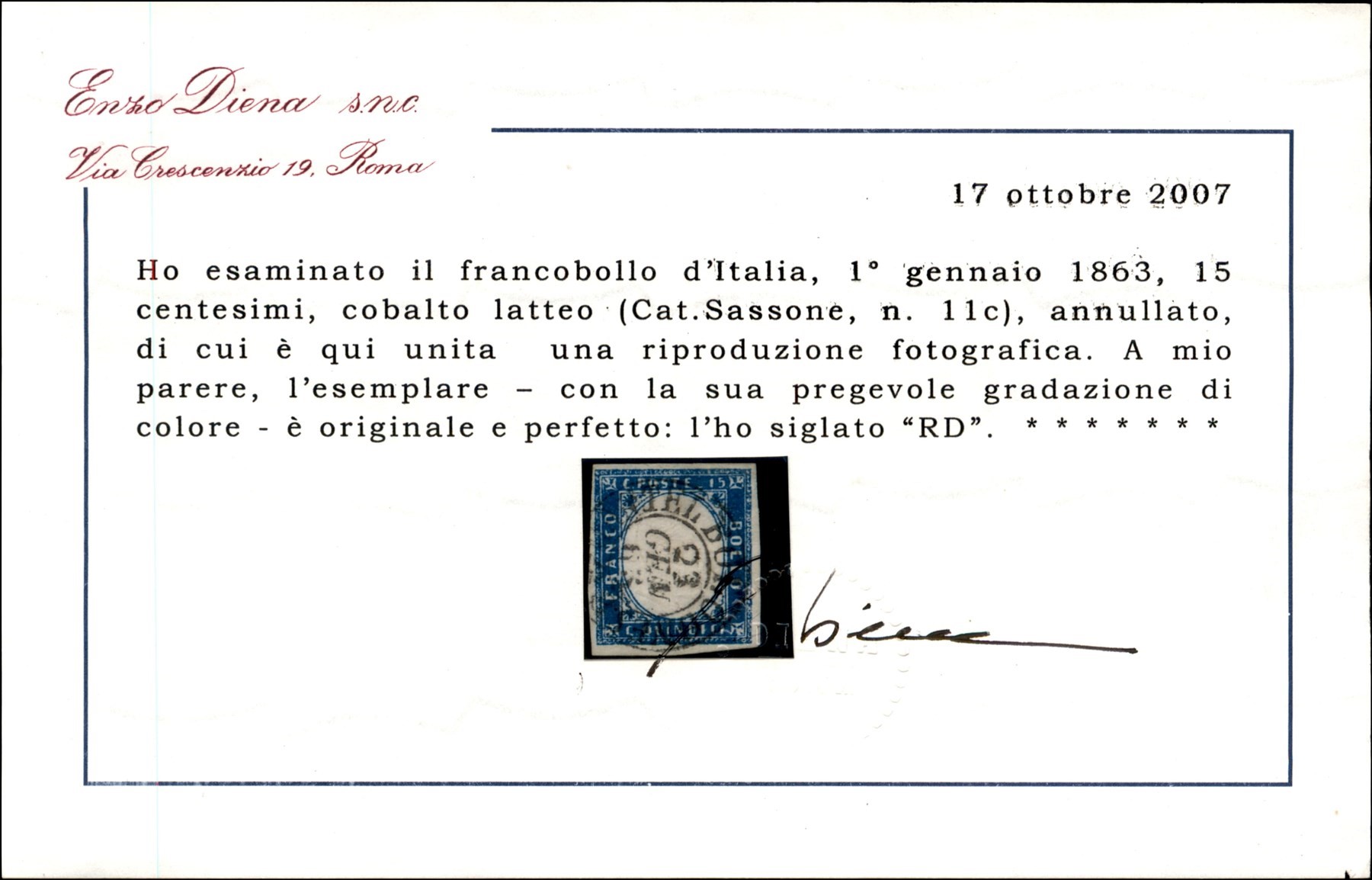 ITALIA / Regno / Vittorio Emanuele II / Posta ordinaria