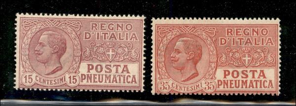 1927/1928 - Posta Pneumatica (12/13) - serie completa - gomma integra