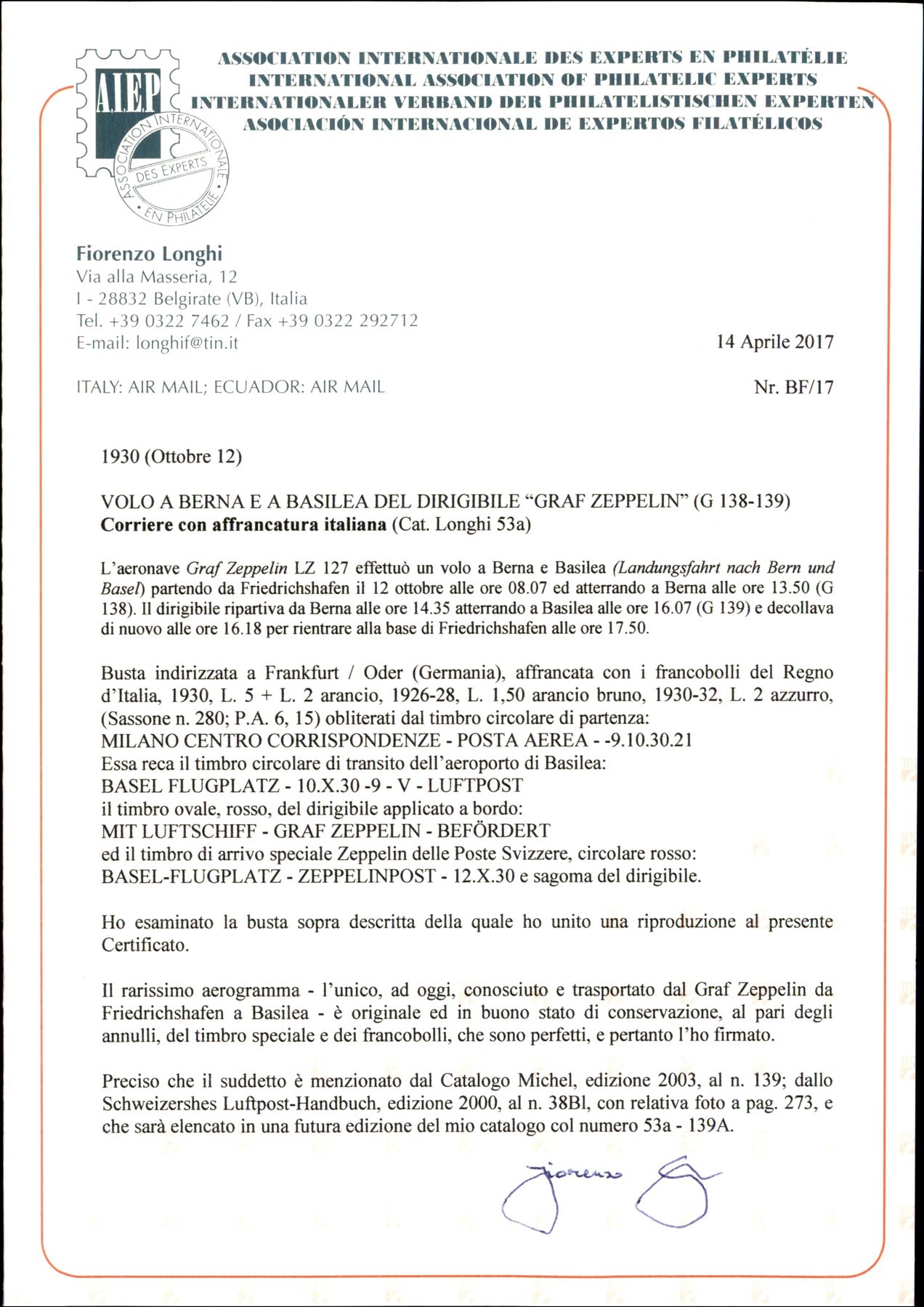 ITALIA / Regno / Vittorio Emanuele III / Aerogrammi