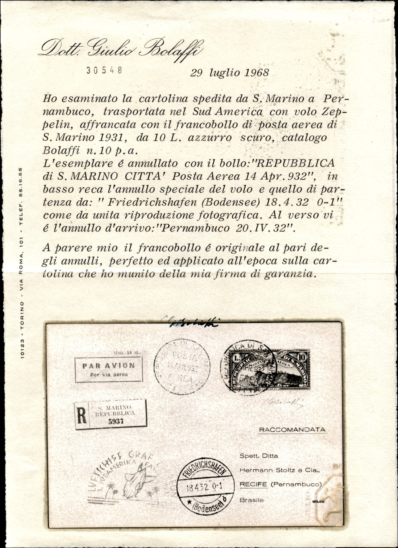 SAN MARINO / Aerogrammi