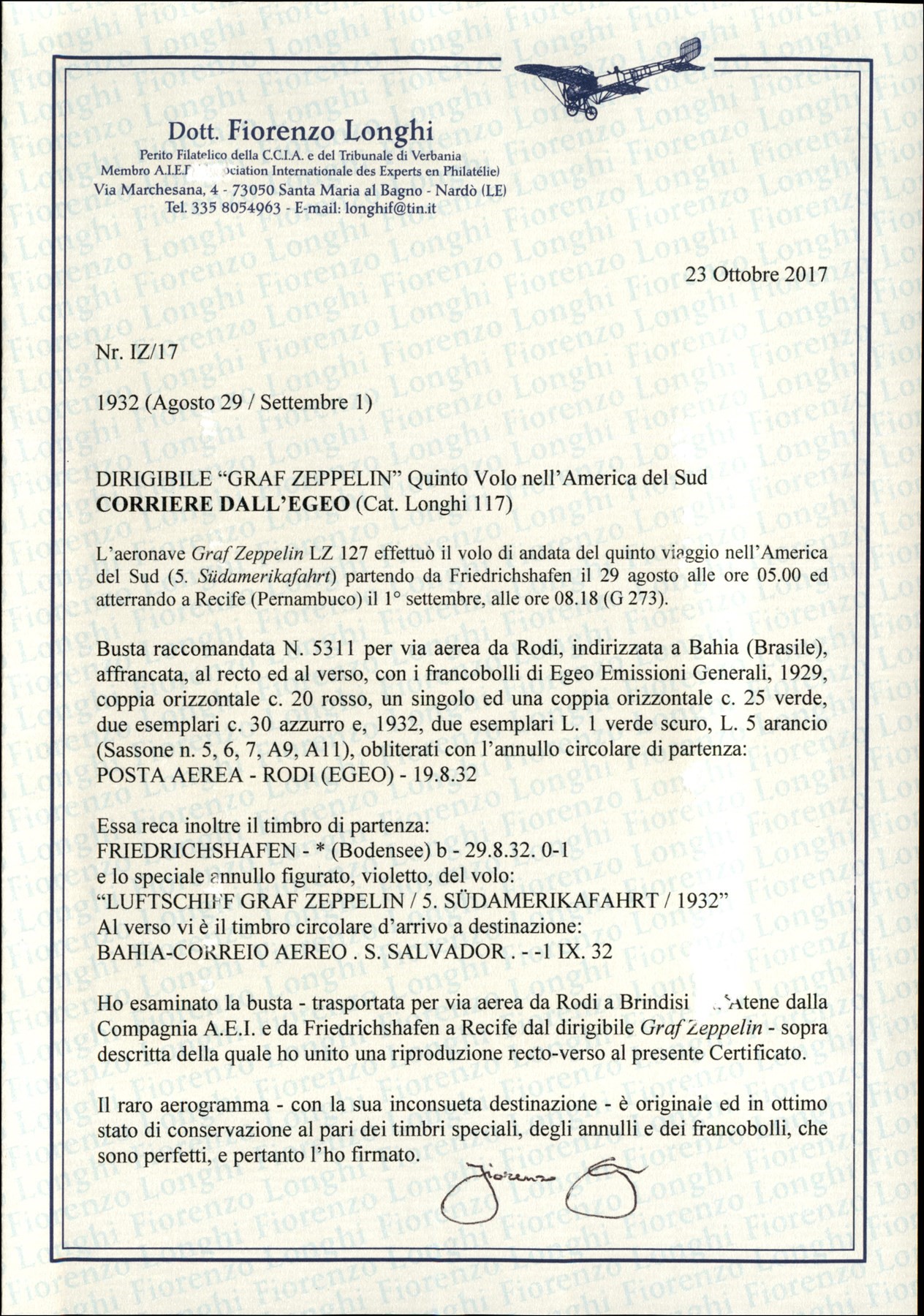 ITALIA / Colonie / Egeo / Aerogrammi