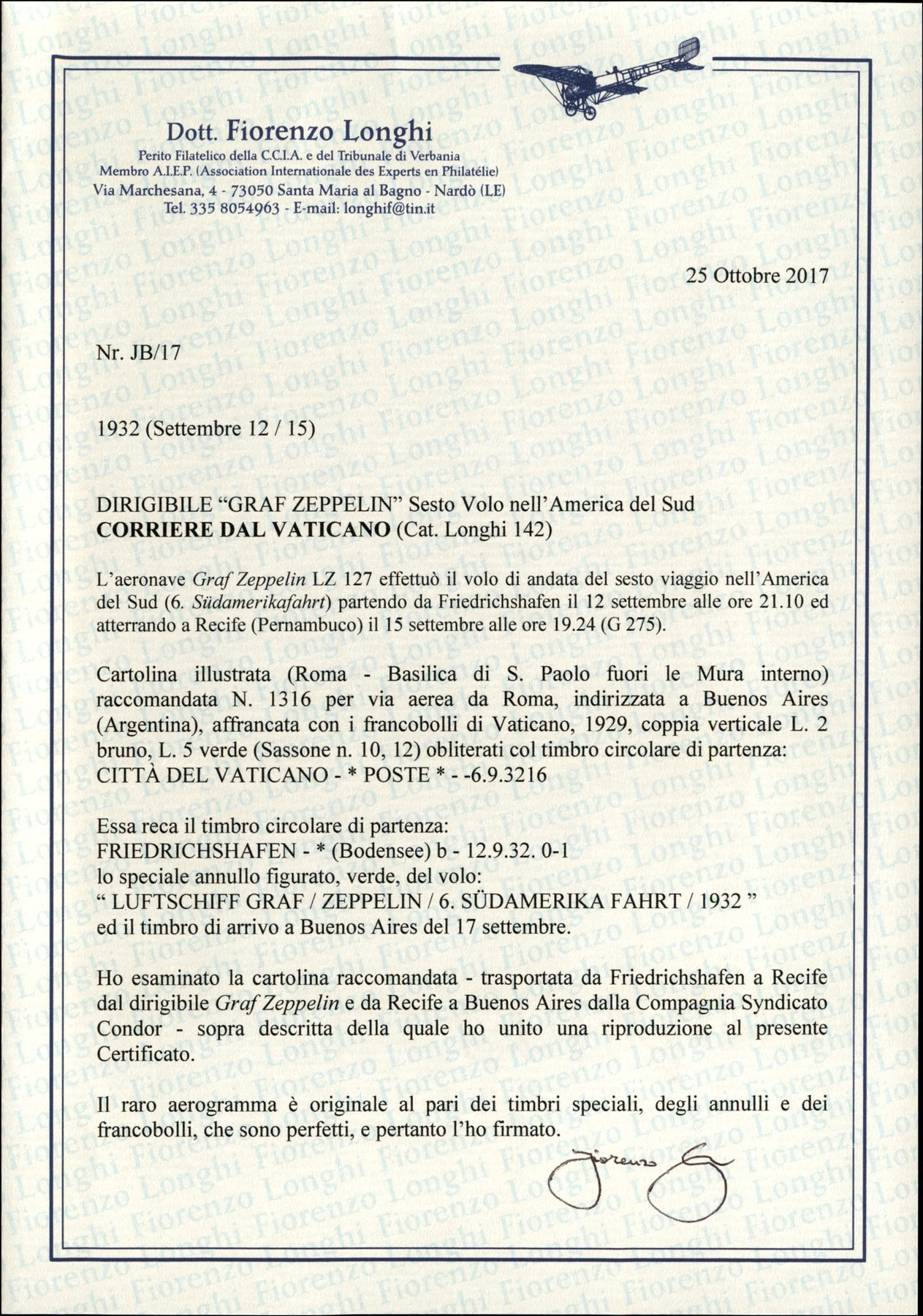VATICANO / Aerogrammi