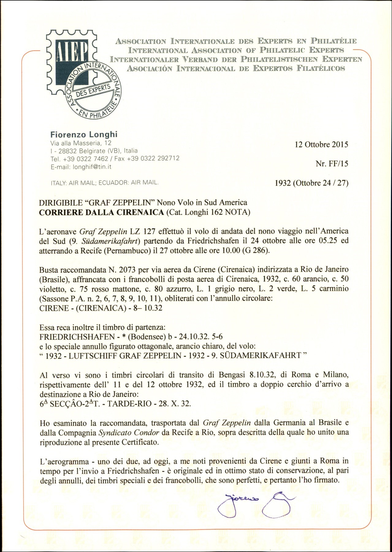 ITALIA / Colonie / Cirenaica / Aerogrammi