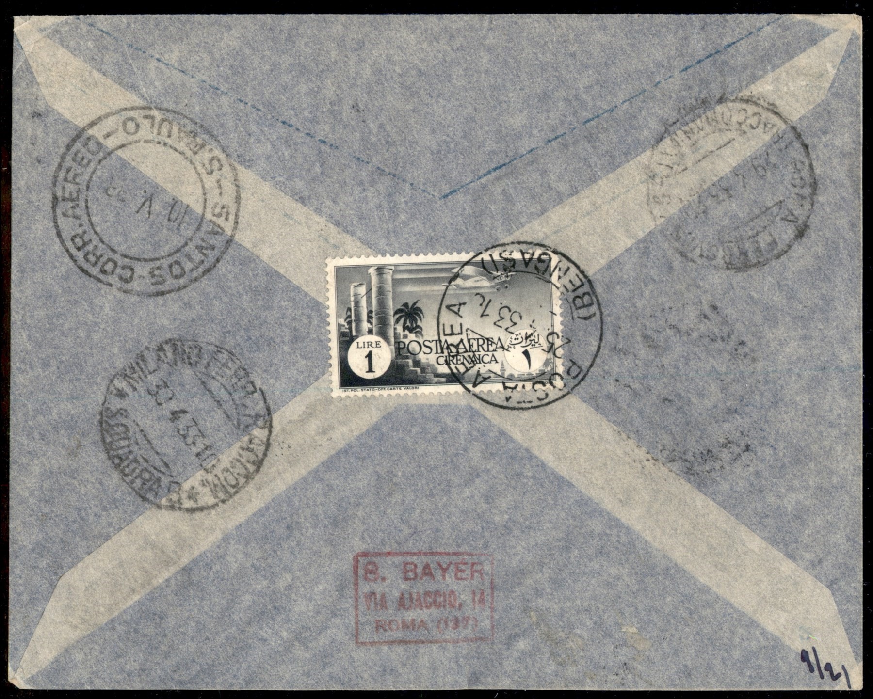 ITALIA / Colonie / Cirenaica / Aerogrammi