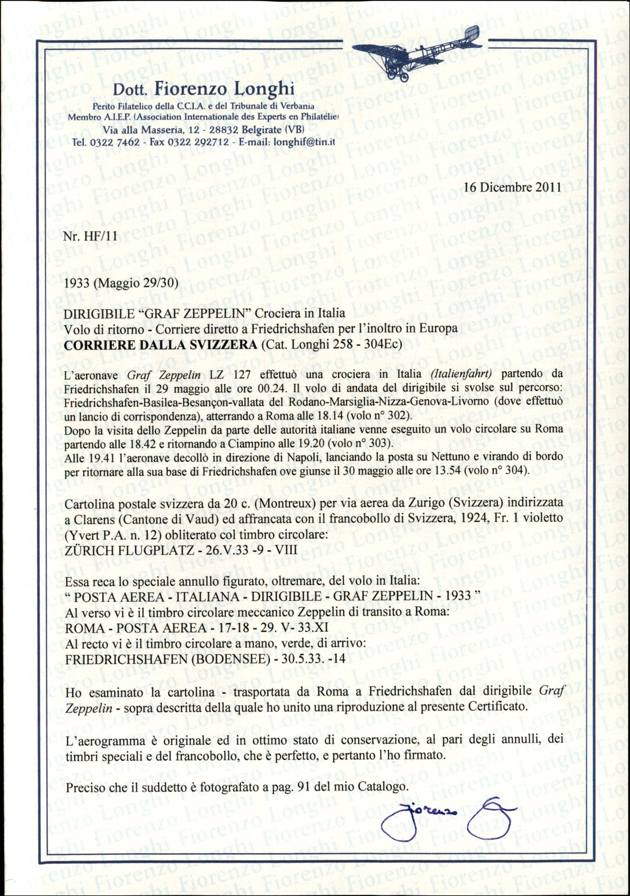 SVIZZERA / Aerogrammi
