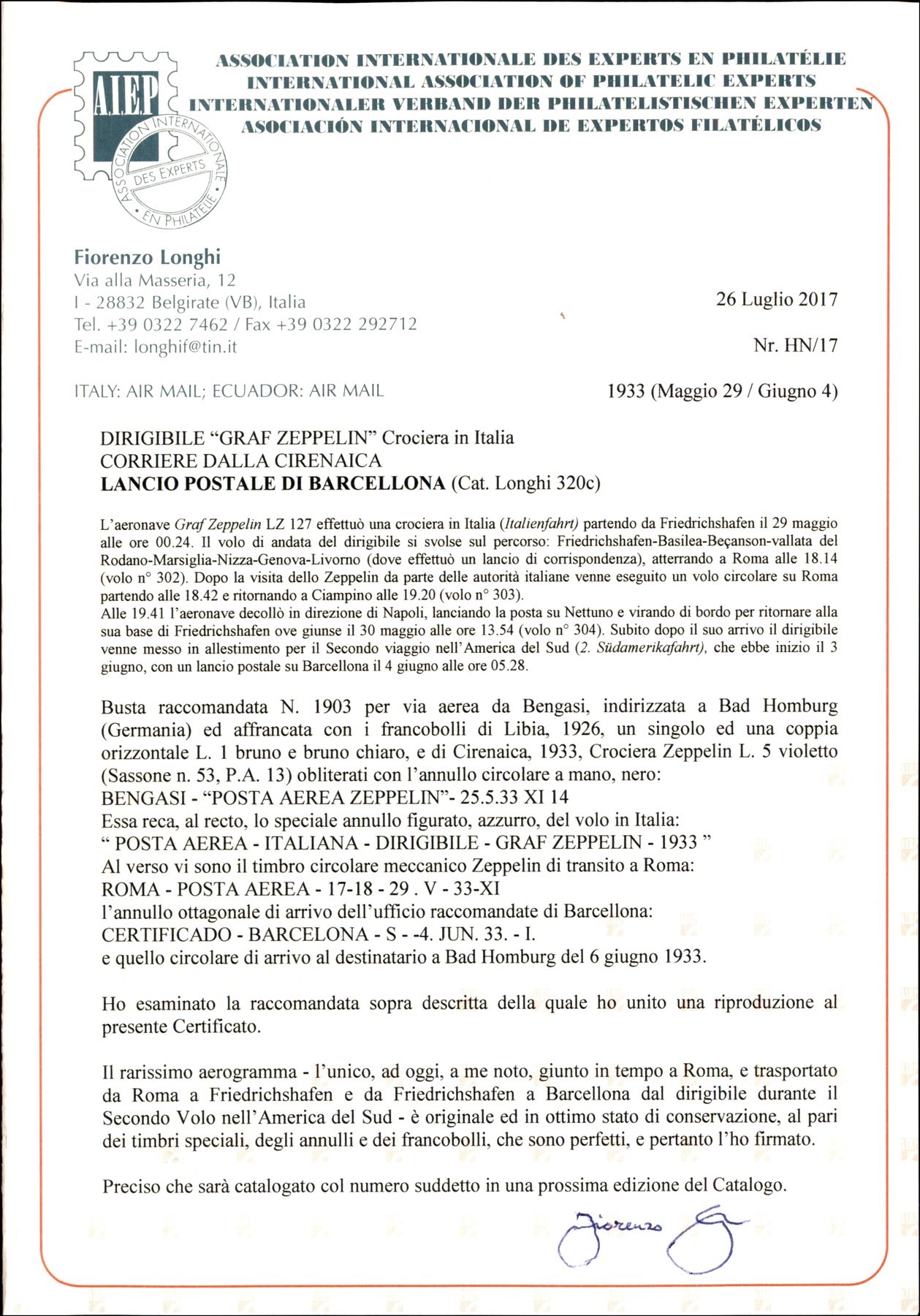 Italia / Colonie / Cirenaica / Aerogrammi