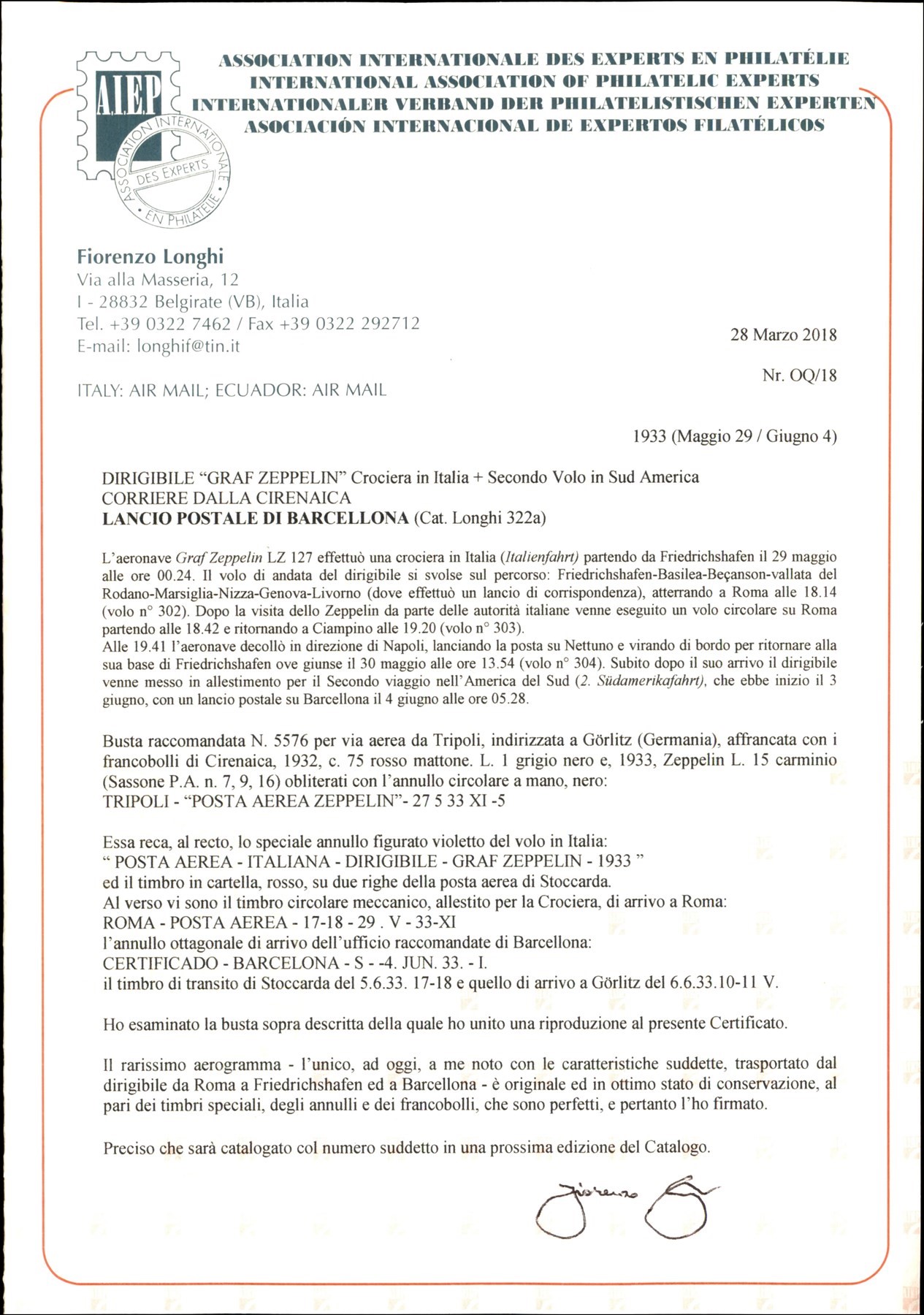 Italia / Colonie / Cirenaica / Aerogrammi
