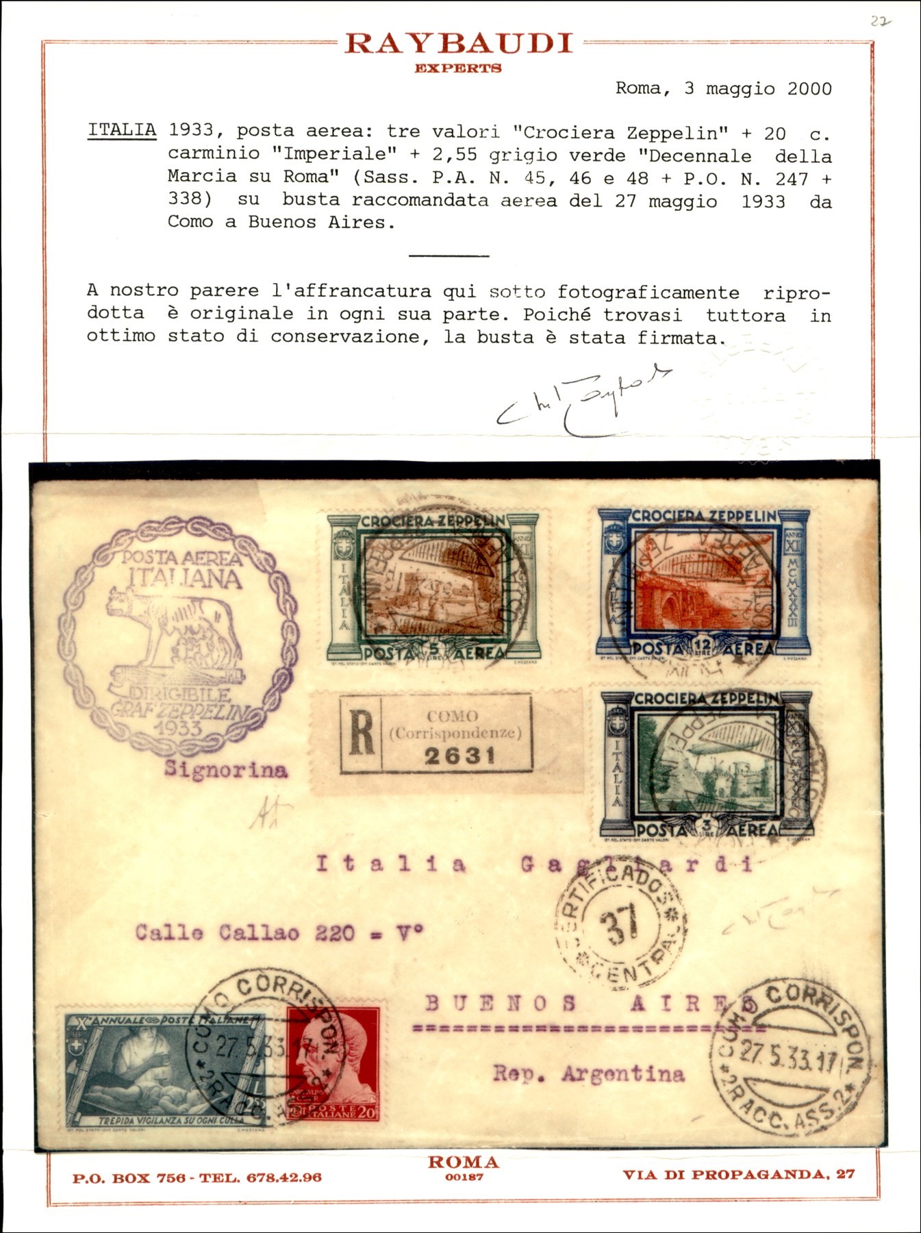 Italia / Regno / Vittorio Emanuele III / Aerogrammi