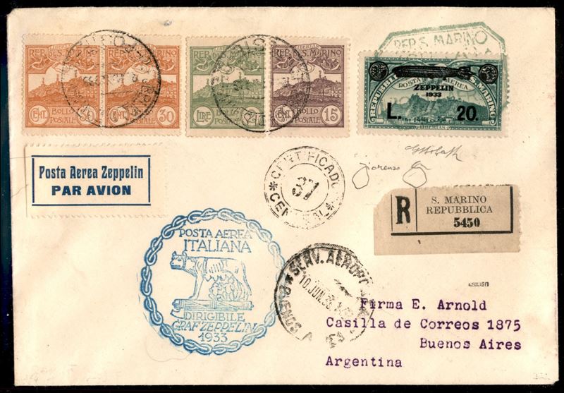 San Marino / Aerogrammi