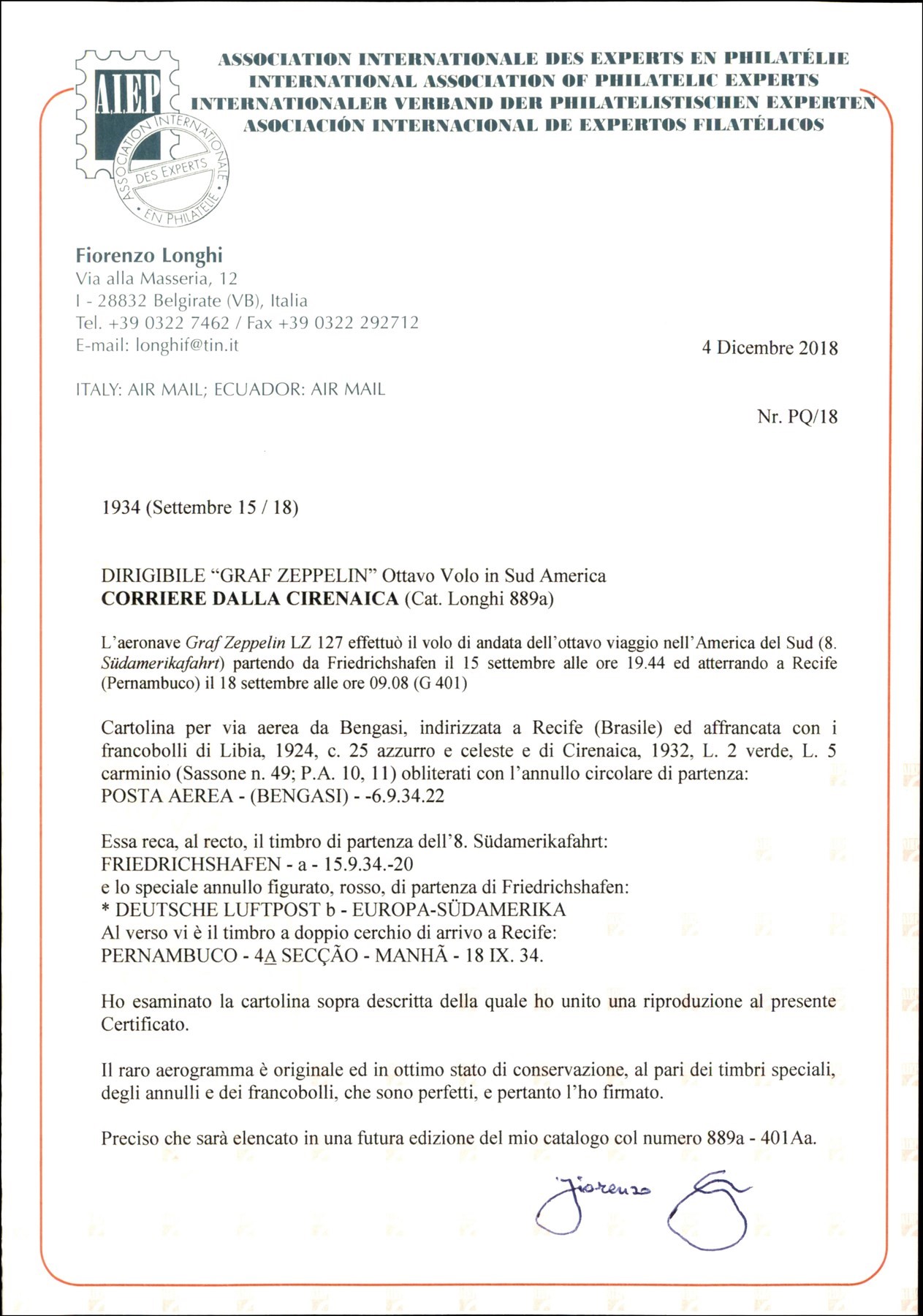 Italia / Colonie / Cirenaica / Aerogrammi