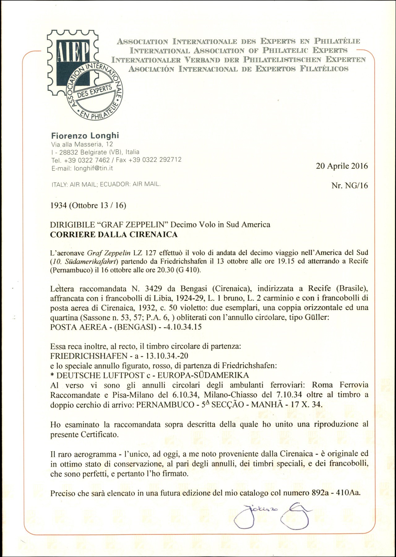 Italia / Colonie / Cirenaica / Aerogrammi
