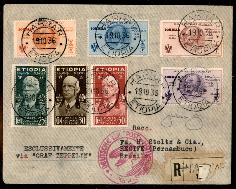 Italia / Colonie / Etiopia / Aerogrammi