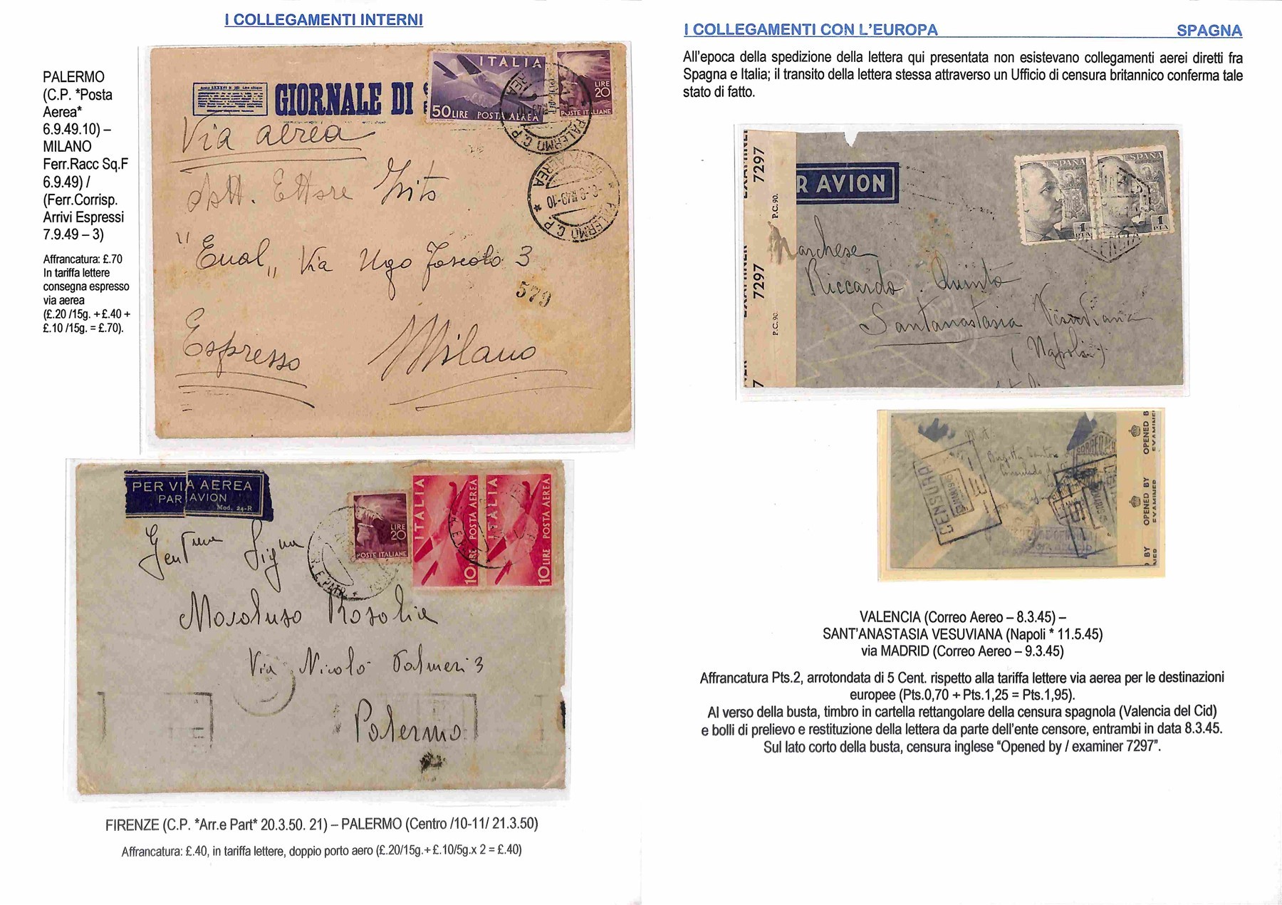 Italia / Repubblica / Aerogrammi