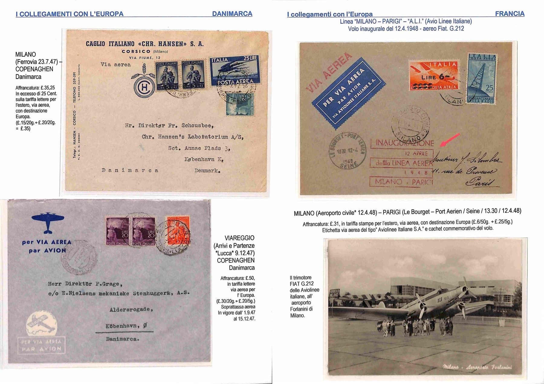 Italia / Repubblica / Aerogrammi