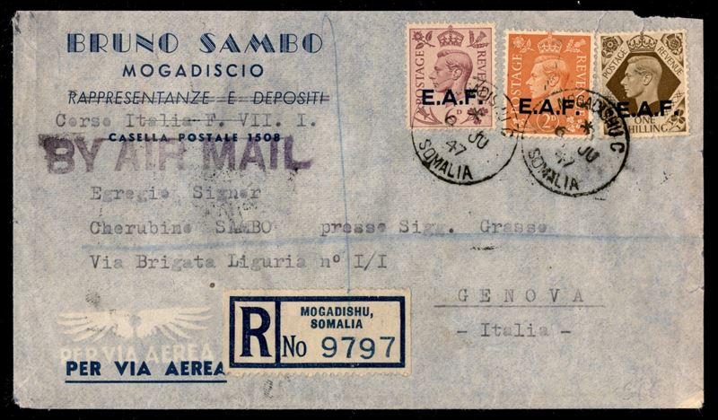 Italia / Occupazioni Straniere delle Colonie / Occupazione Britannica / M.e.f. / Aerogrammi