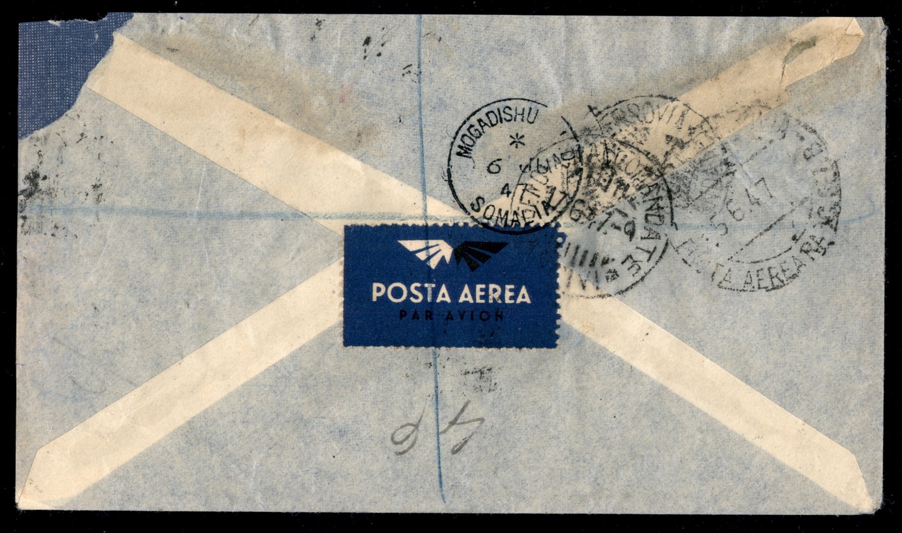 Italia / Occupazioni Straniere delle Colonie / Occupazione Britannica / M.e.f. / Aerogrammi