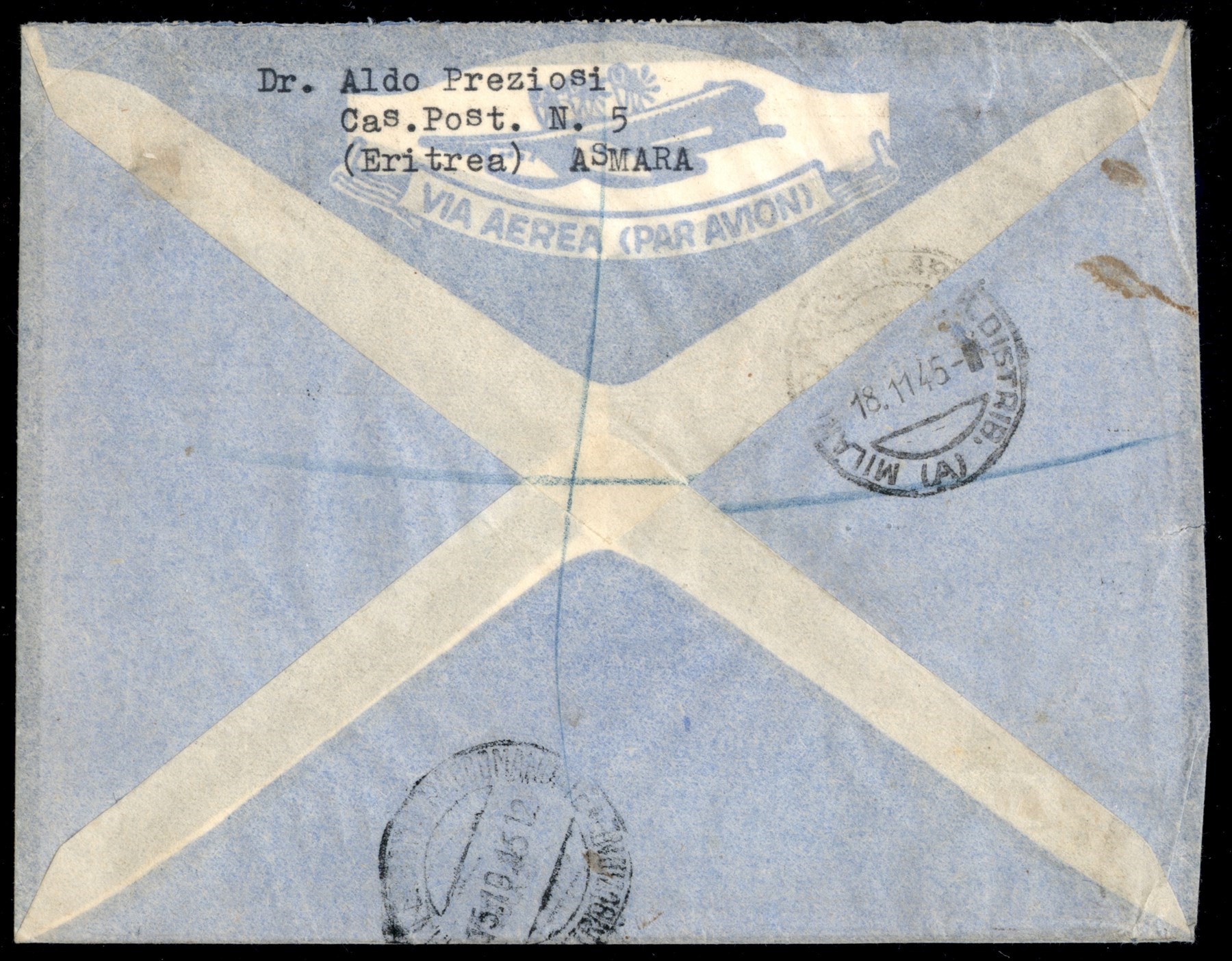 Italia / Occupazioni Straniere delle Colonie / Occupazione Britannica / M.e.f. / Aerogrammi