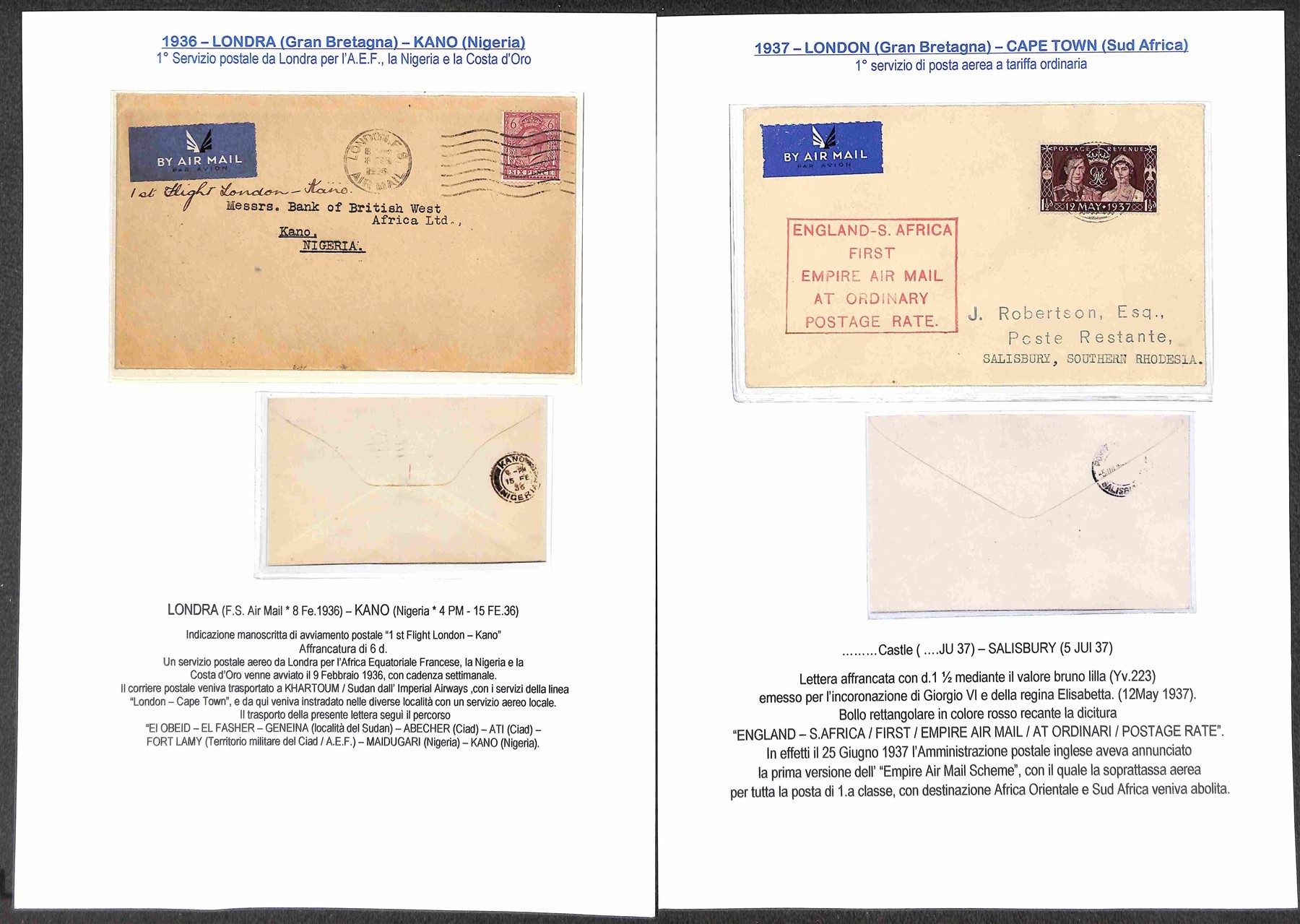 GRAN BRETAGNA / Aerogrammi