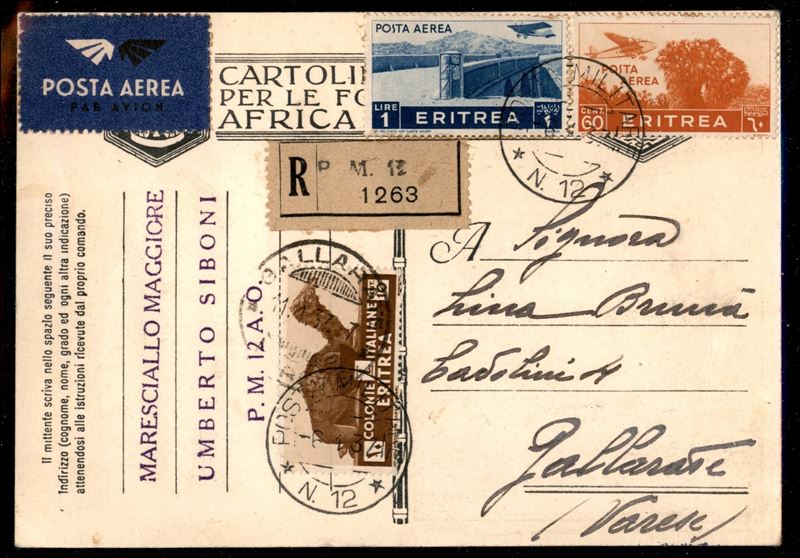 ITALIA / Colonie / Eritrea / Posta militare