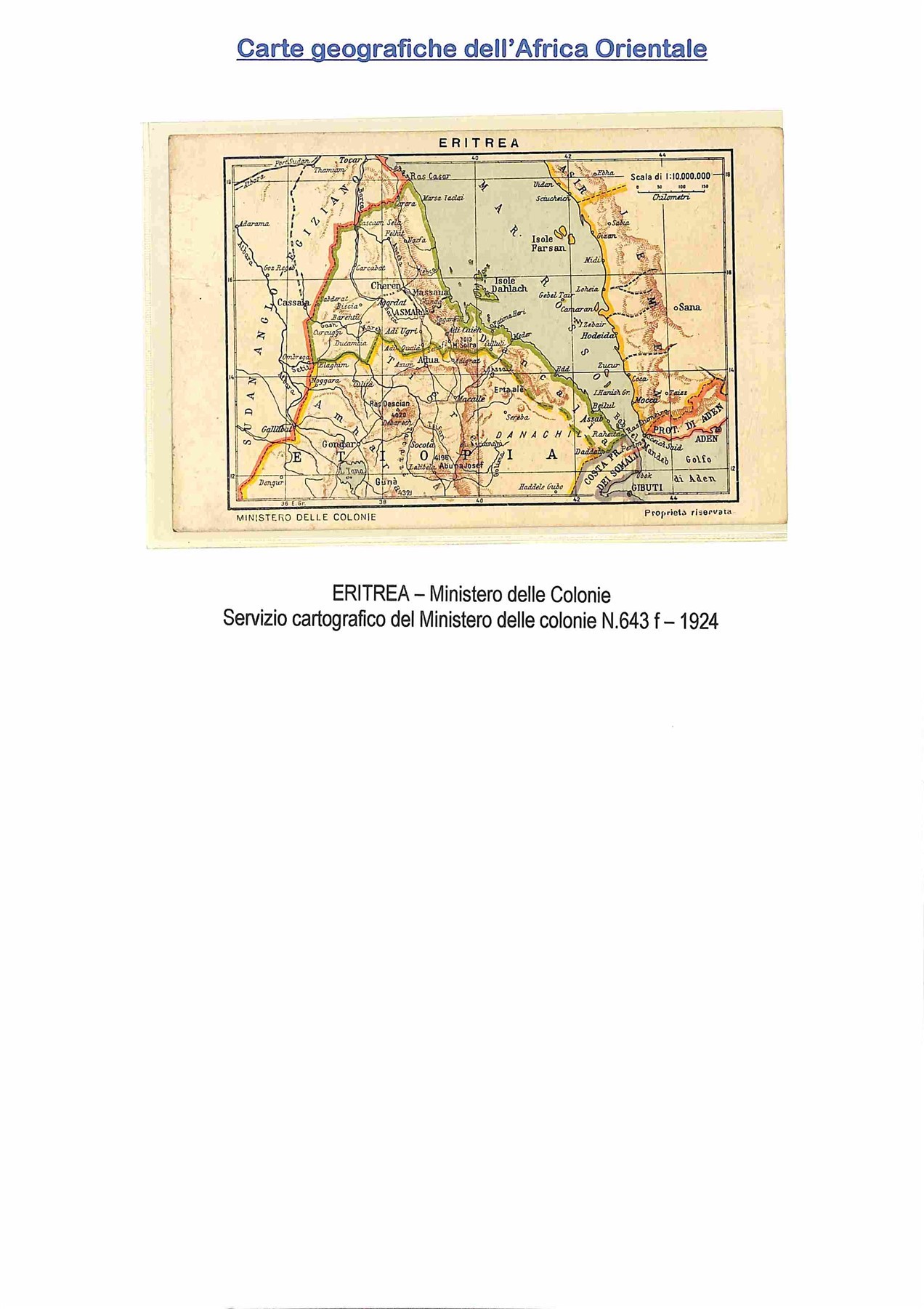Area Italiana / Posta Ordinaria