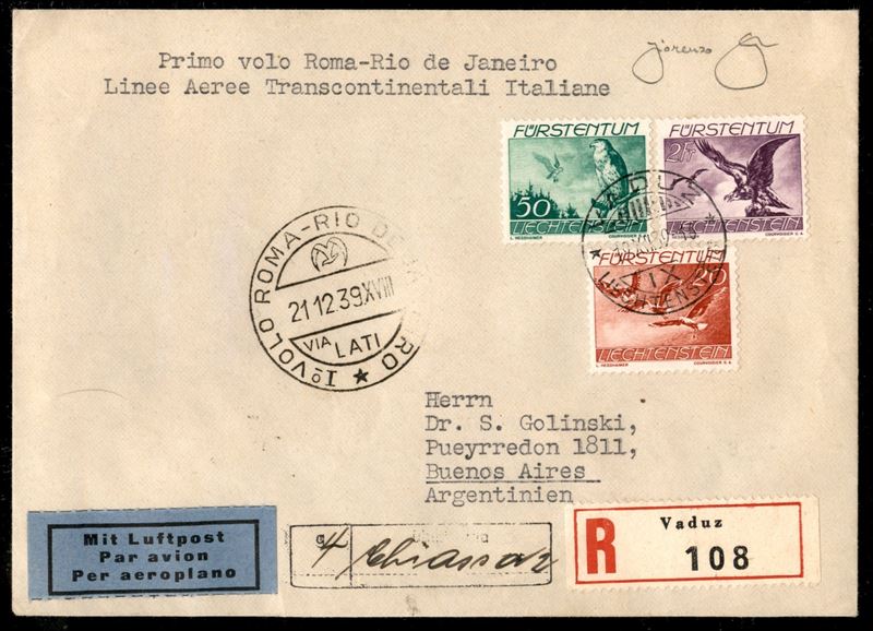LIECHTENSTEIN / Aerogrammi