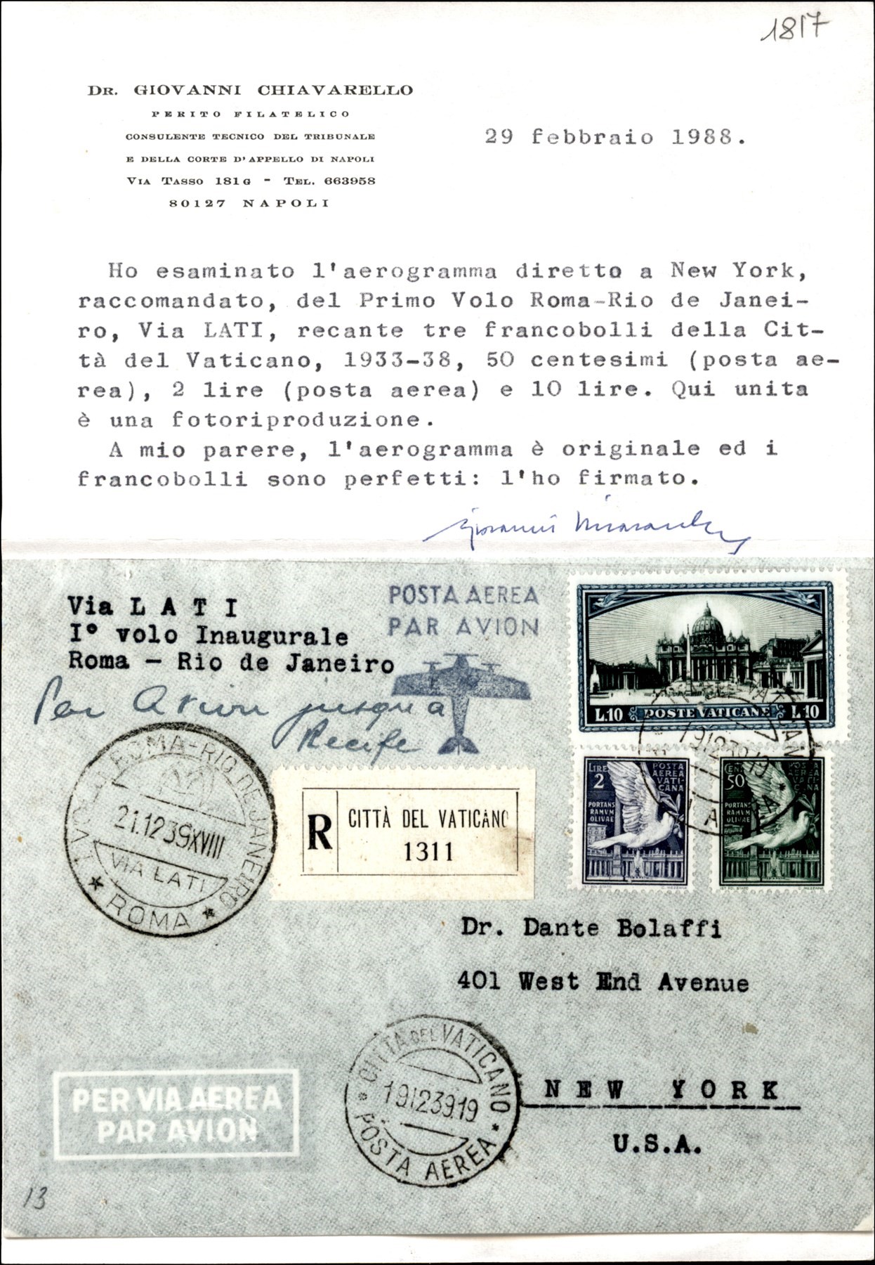 VATICANO / Aerogrammi