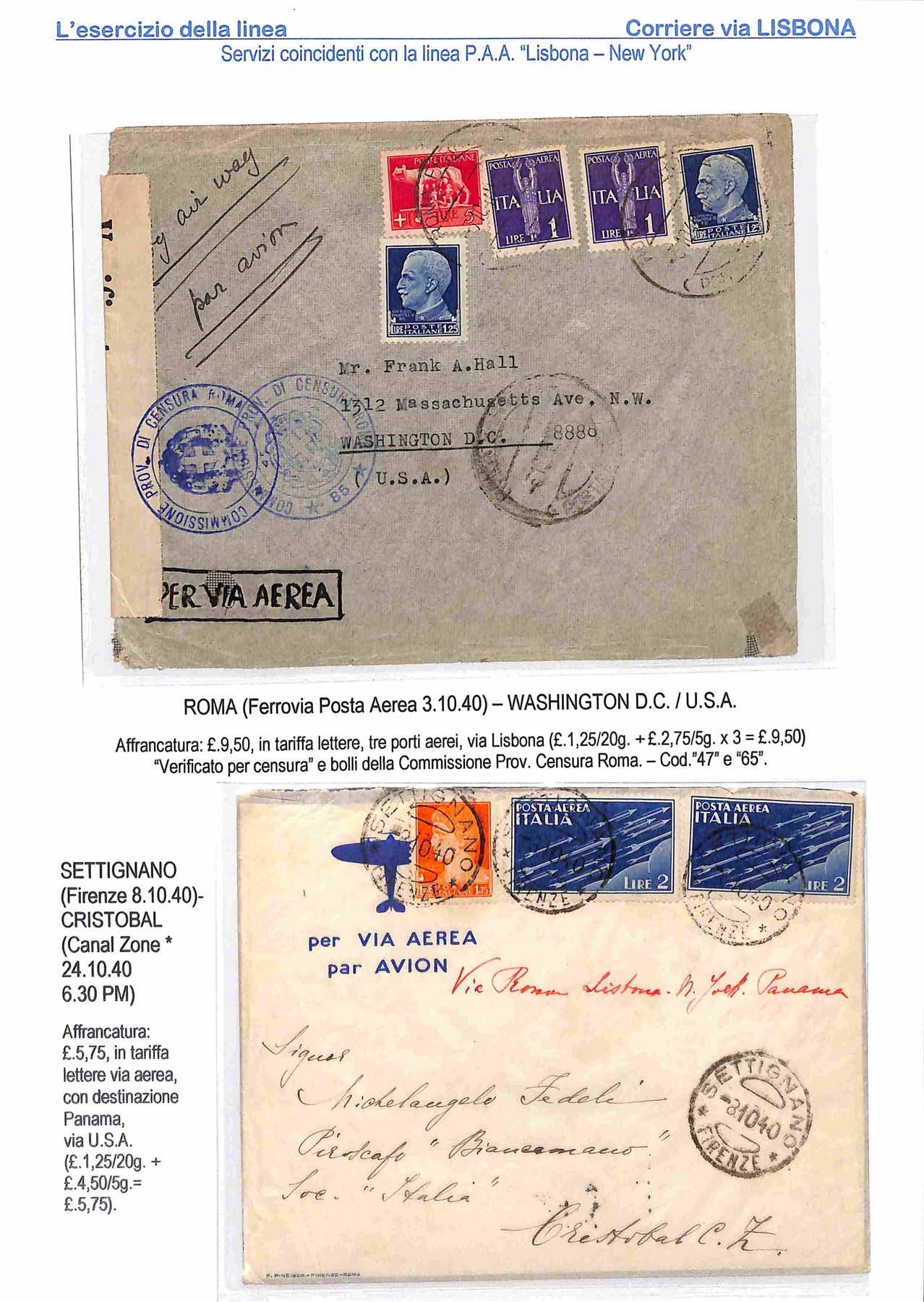 Mondiale / Aerogrammi