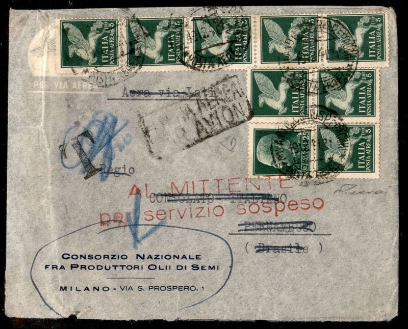Italia / Regno / Vittorio Emanuele III / Aerogrammi