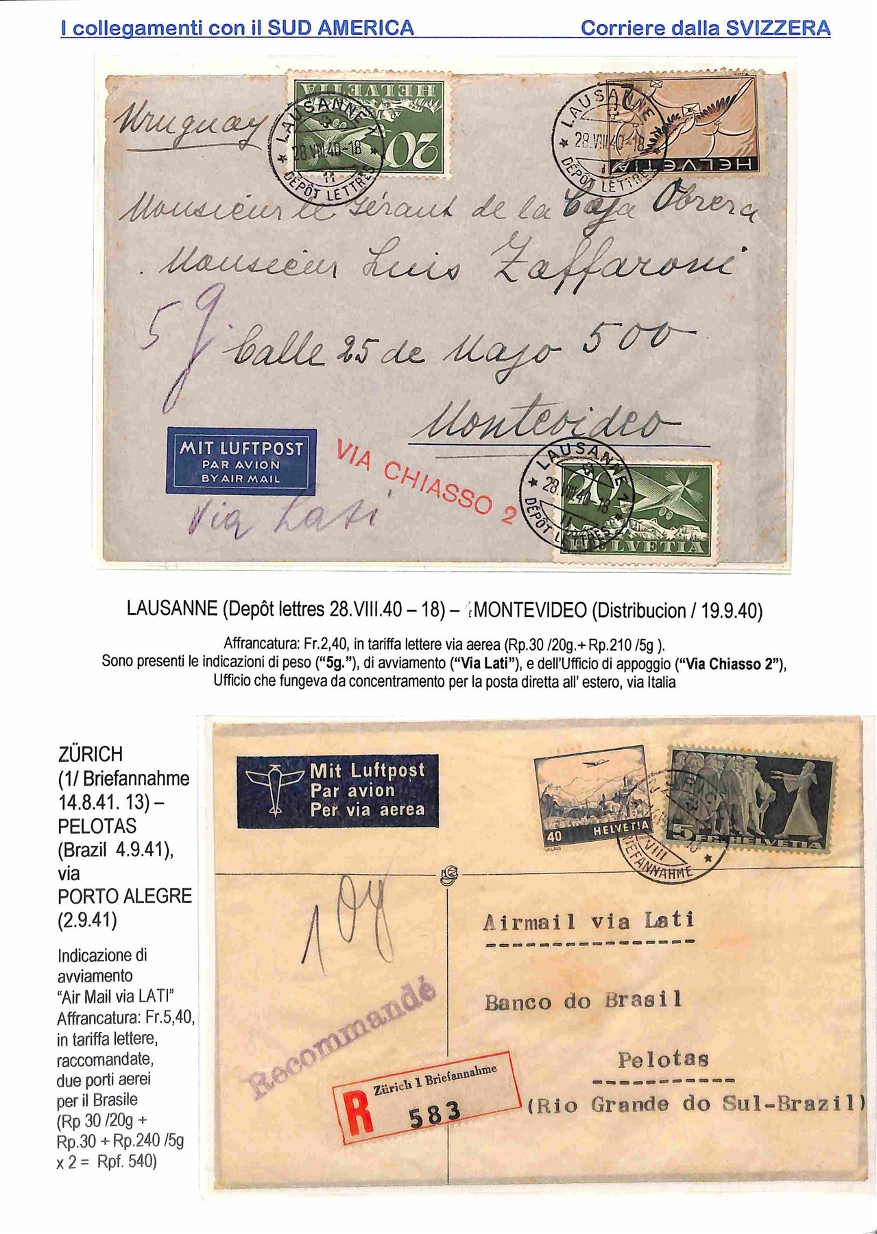 Paesi Europei / Aerogrammi